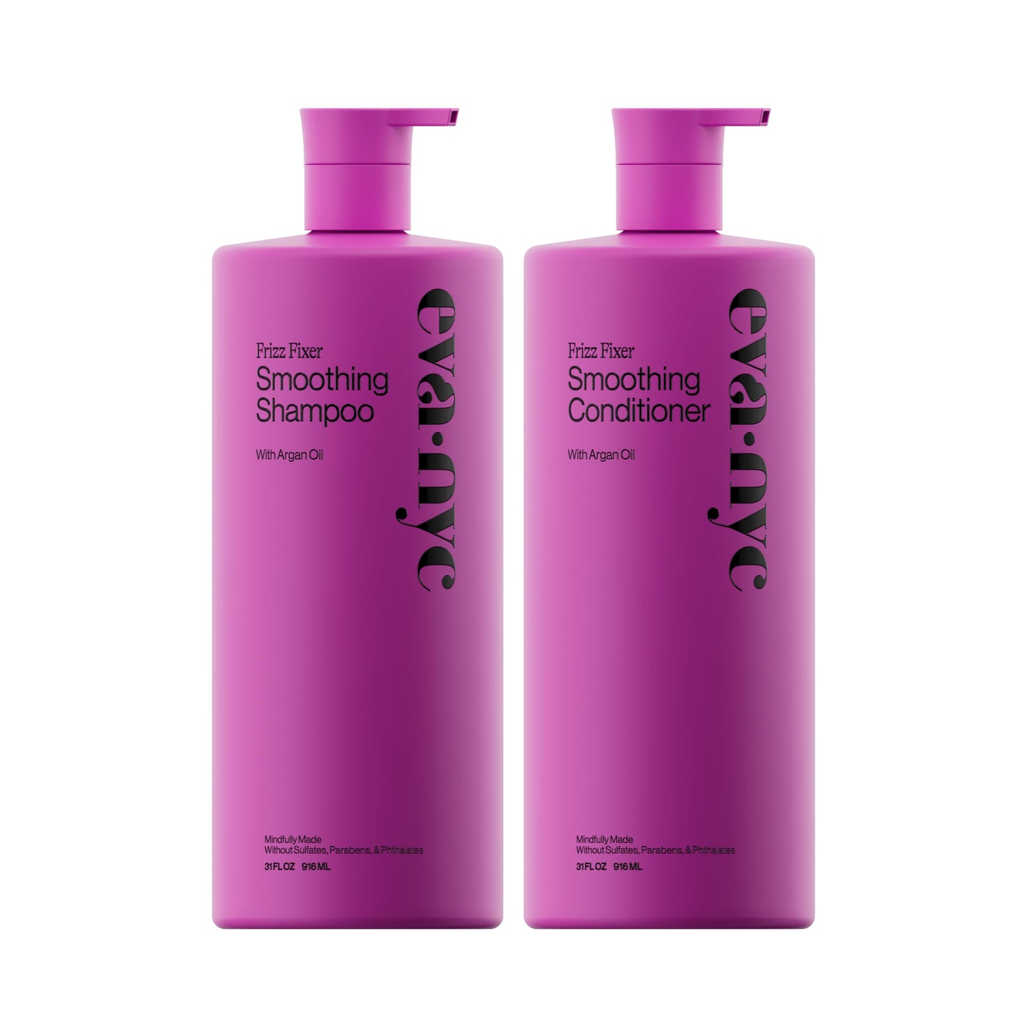 Eva NYC Anti-Frizz Shampoo and Conditioner Set with Argan Oil + Sunflower Seed Oil - Leaves Hair Soft, Shiny and Nourished - Sulfate-Free - Warm Beauty & Personal Care EVA·NYC