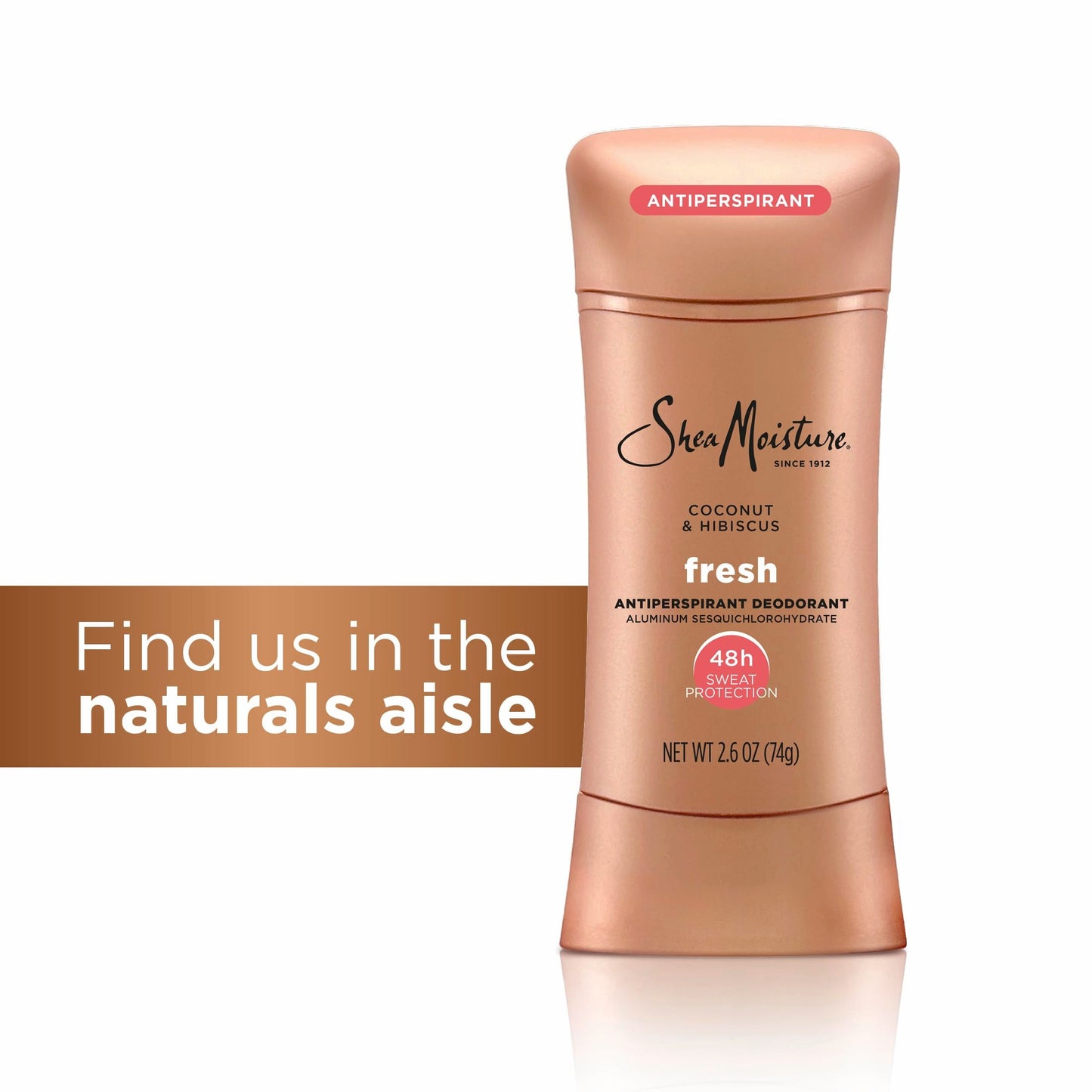 SheaMoisture Antiperspirant Deodorant Stick Fresh Coconut & Hibiscus 2 Count for 48HR Sweat & Odor Protection with No Parabens & No Mineral Oil 2.6 oz Beauty and Personal Care Shea Moisture