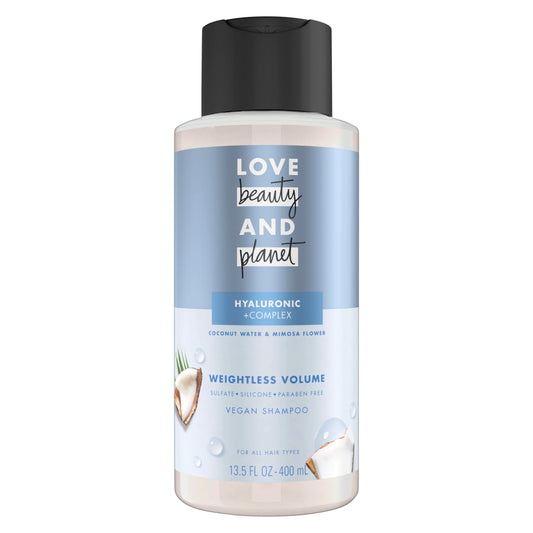 Love Beauty and Planet Weightless Volume Shampoo with Hylauronic acid Coconut Water & Mimosa Flower for Thin and Fine Hair 13.5 oz Beauty & Personal Care Love Beauty And Planet