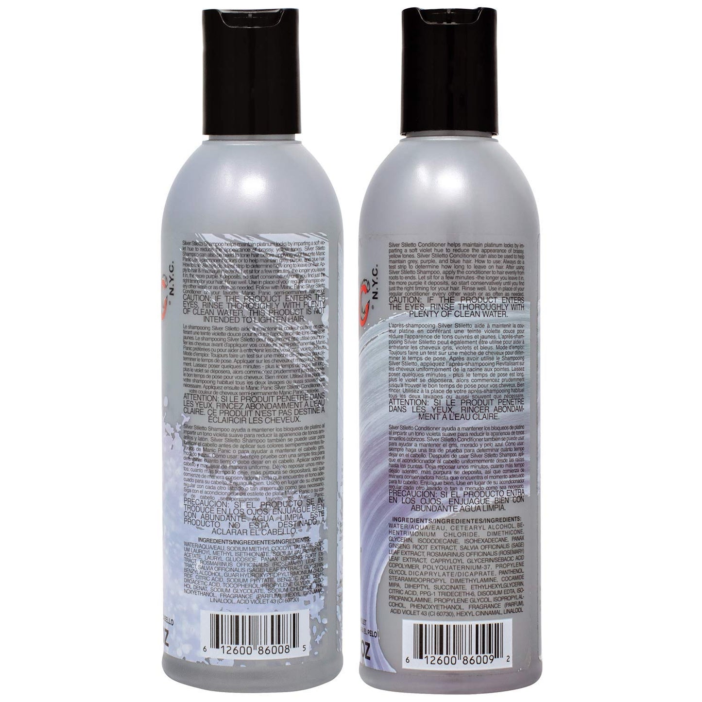 MANIC PANIC Silver Stiletto Shampoo and Conditioner Beauty & Personal Care MANIC PANIC