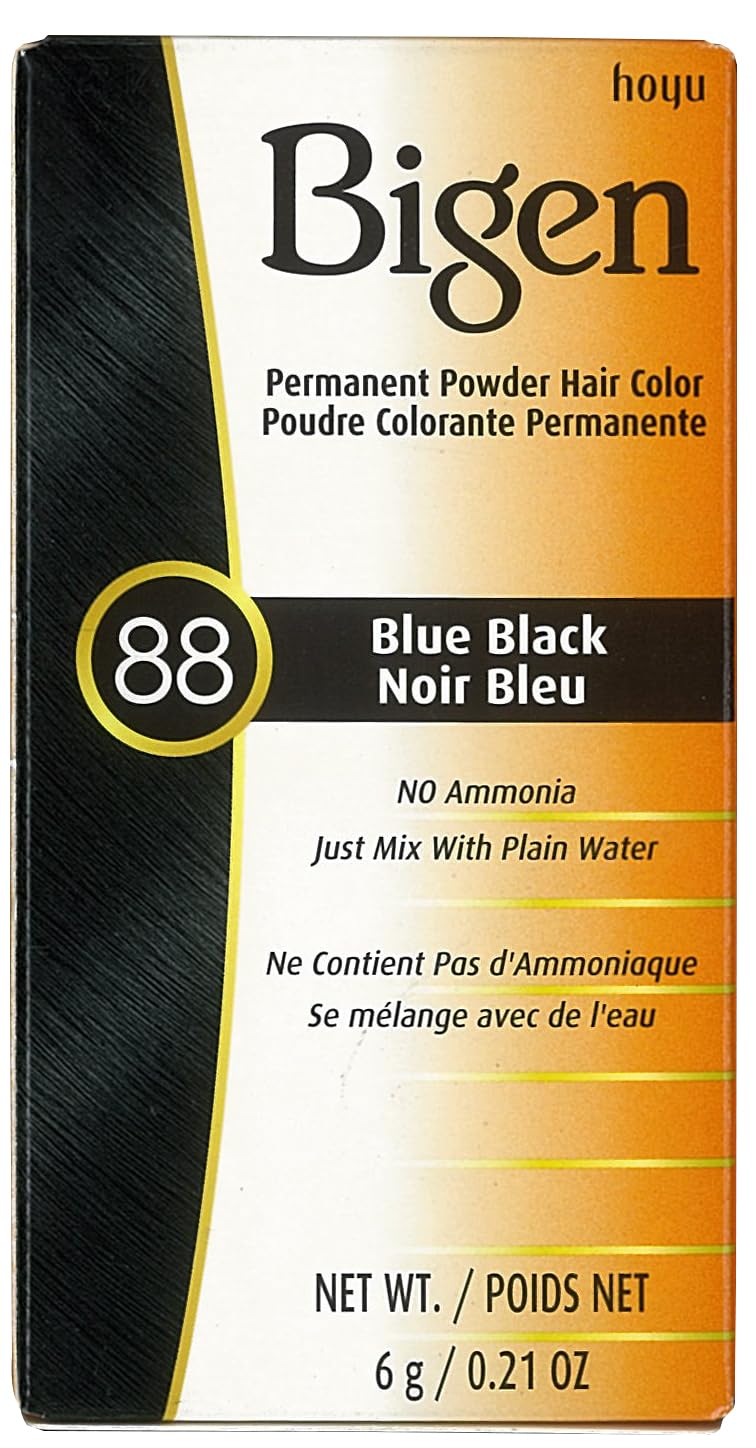Bigen Permanent Powder Hair Color 88 Blue Black 1 ea (Pack of 5) Beauty & Personal Care Bigen
