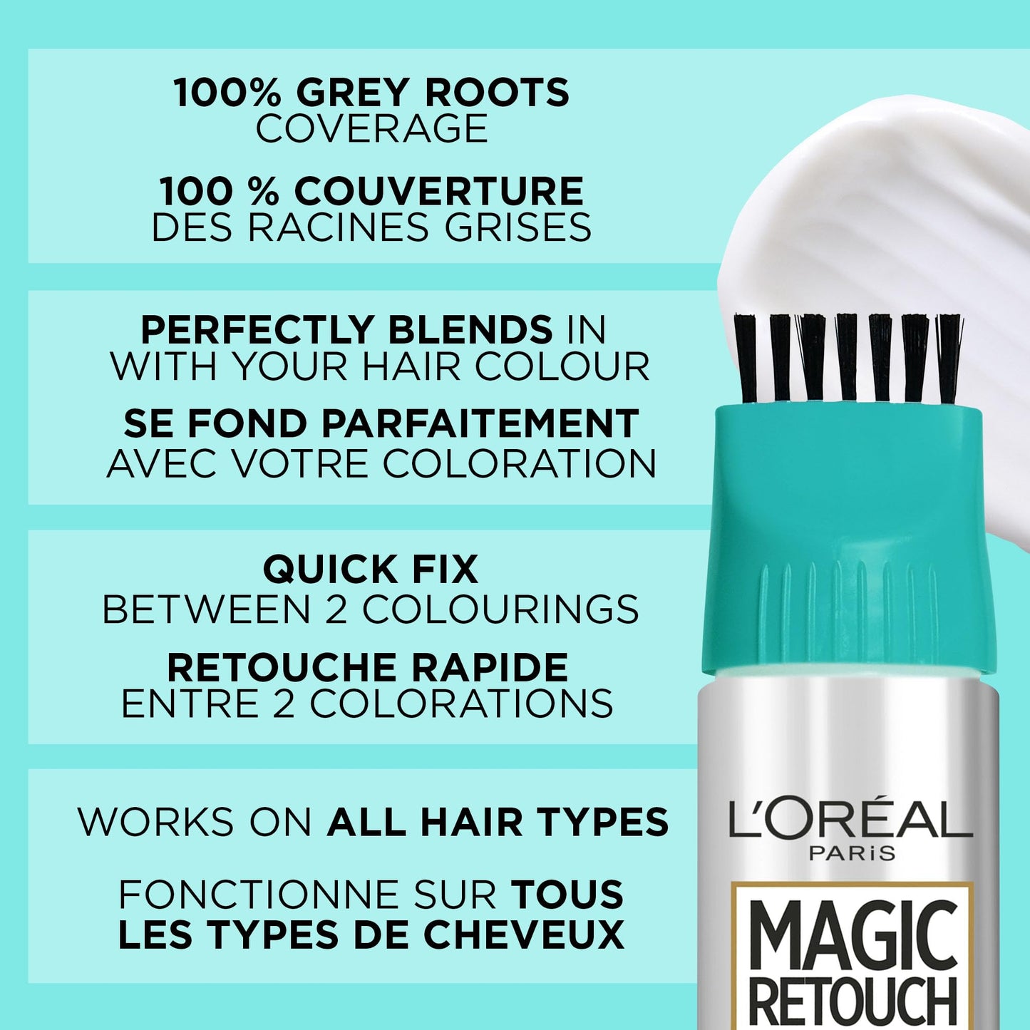 L'Oreal Paris Magic Root Rescue 10 Minute Root Hair Coloring Kit, Permanent Hair Color with Quick Precision Applicator, 100 percent Gray Coverage, 5 Beauty & Personal Care L'Oreal Paris