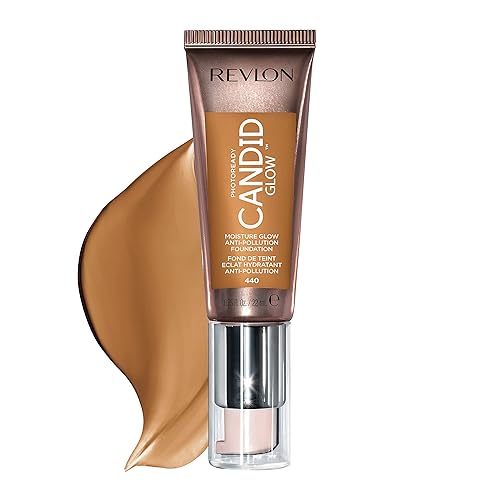 Revlon PhotoReady Candid Glow Moisture Glow Anti-Pollution Foundation with Vitamin E and Prickly Pear Oil, Anti-Blue Light Ingredients, without Beauty & Personal Care REVLON