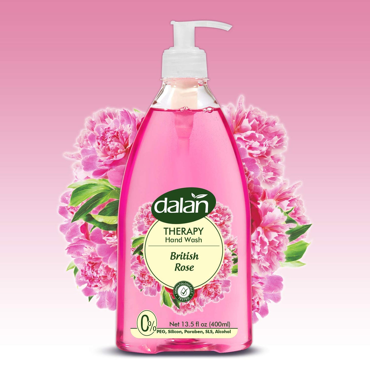 Dalan Therapy British Rose Ultra Moisturizing Liquid Hand Soap for Normal and Dry Hands Fresh Clean and Soft Feeling (13.5 Fl Oz / 400 mL (Pack of 1)) Beauty & Personal Care Dalan