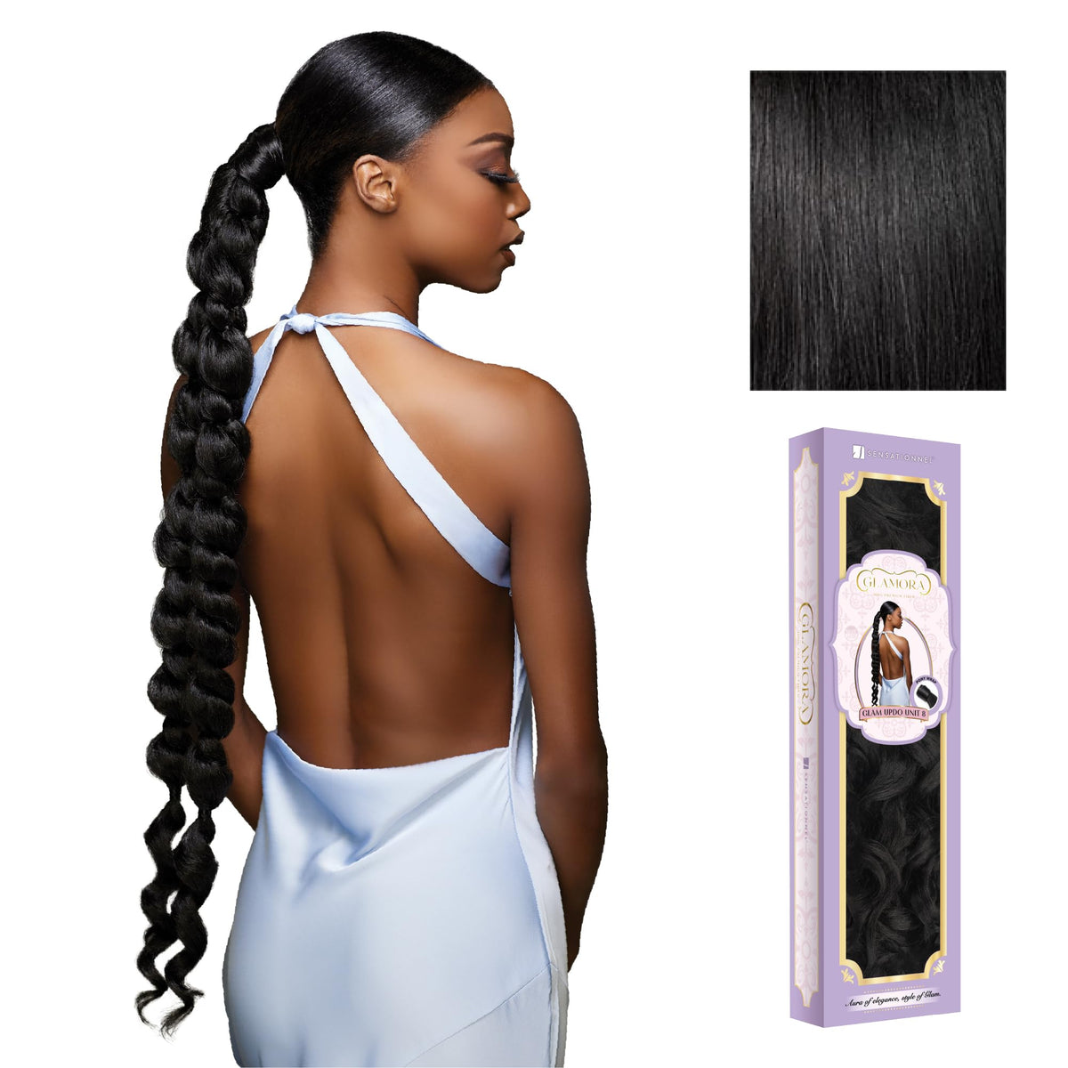 Sensationnel Glamora Glam Updo Hairextension-Unit 8,1 JETBLACK