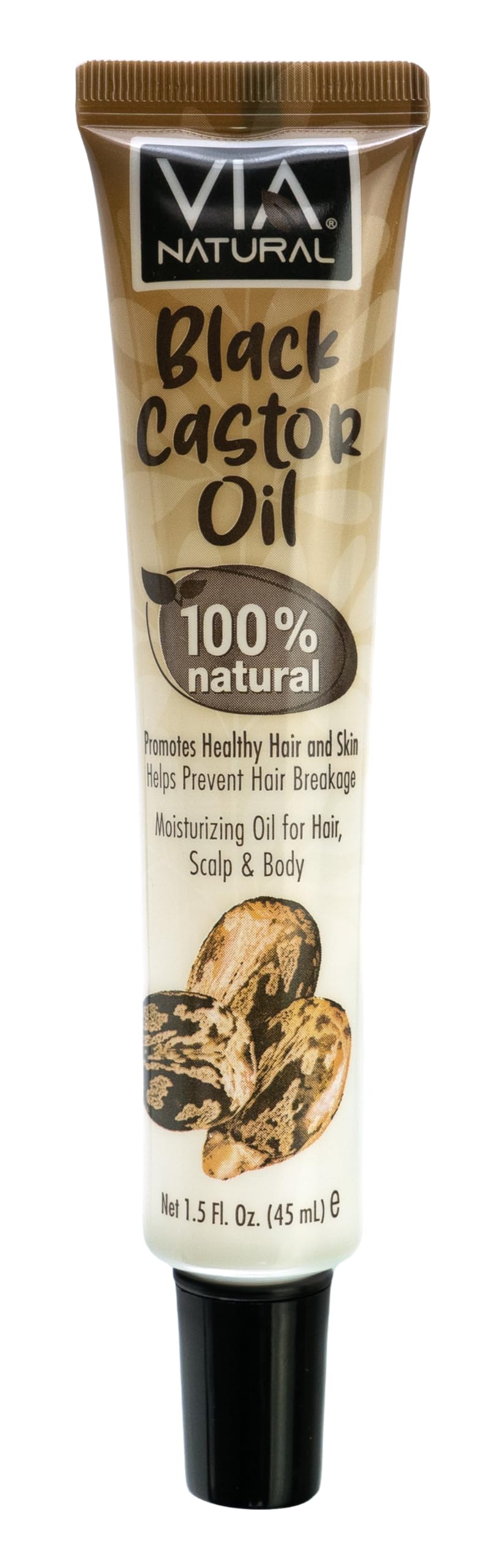 Via Natural 100% Natural Black Castor Oil 1.5 Fl Oz (Pack of 1) Beauty & Personal Care Via Natural