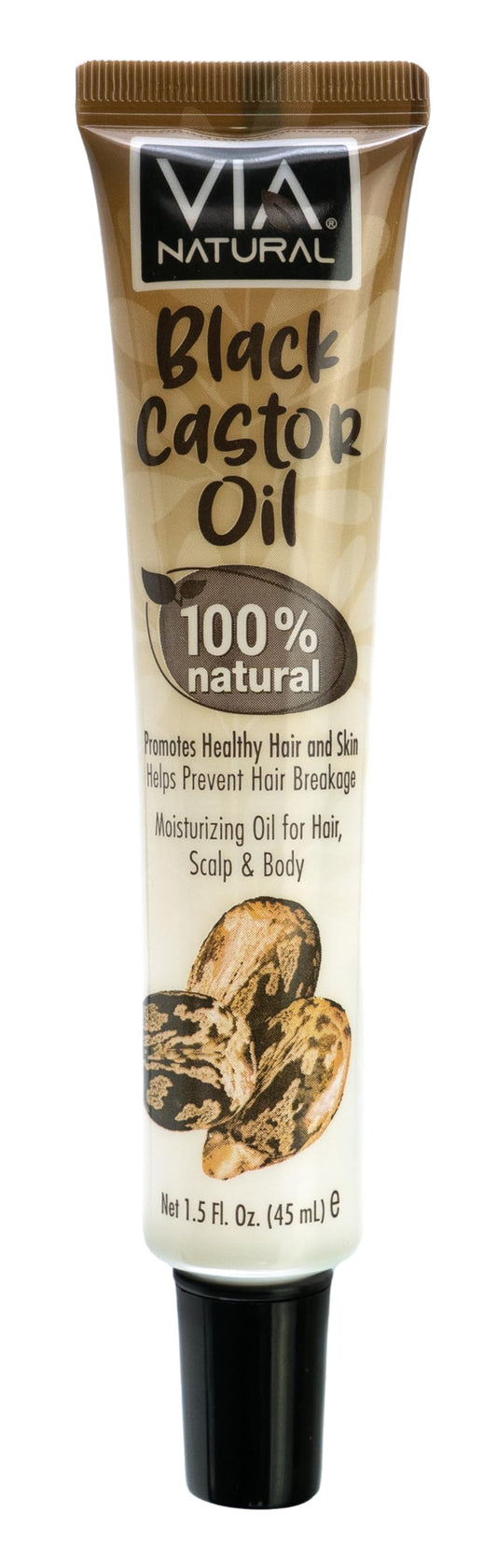 Via Natural 100% Natural Black Castor Oil 1.5 Fl Oz (Pack of 1) Beauty & Personal Care Via Natural
