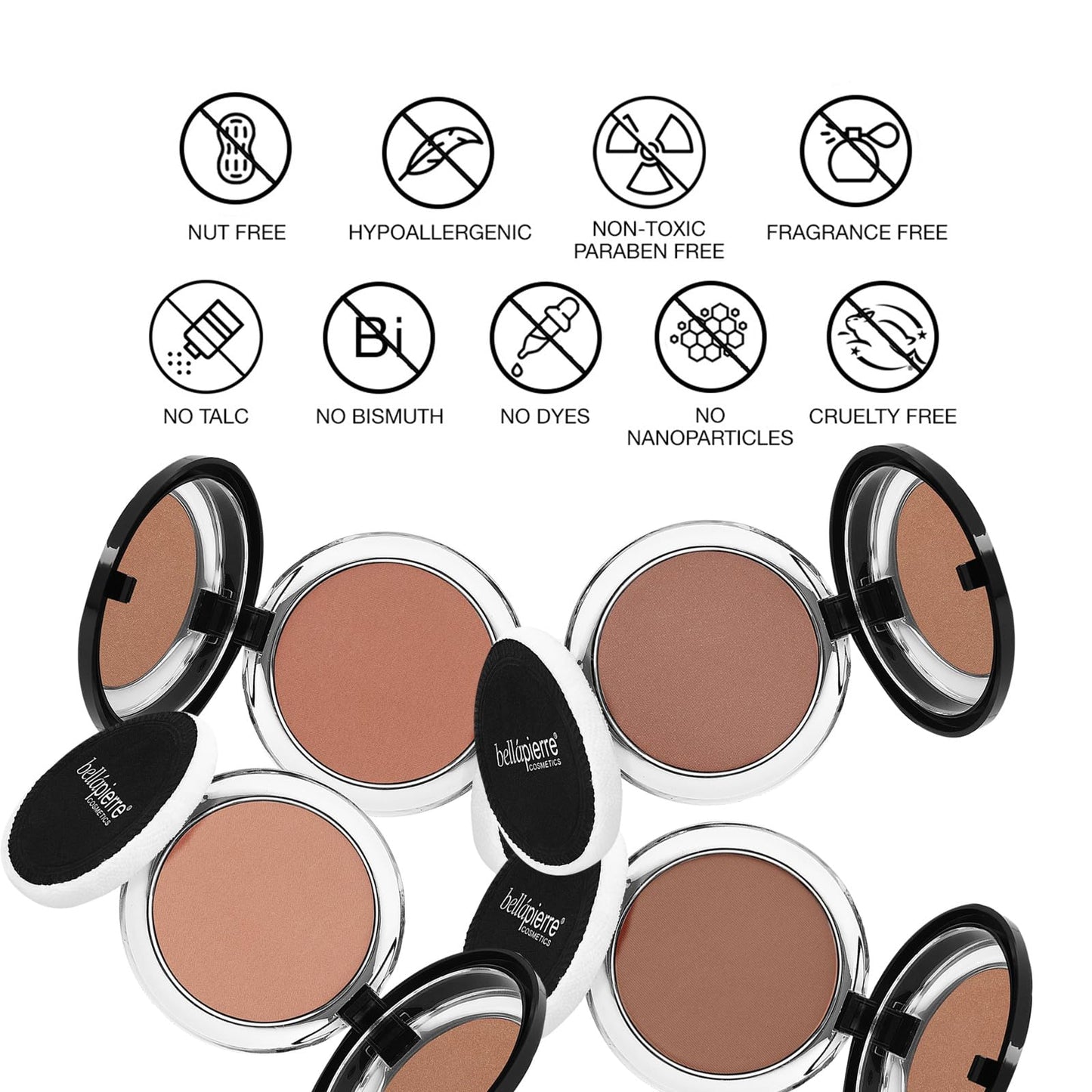 bellapierre Compact Mineral Blush | Warm Dewy Glow | Non-Toxic and Paraben Free | Suitable for All Skin Types | Compact Case - 0.35-Ounce - Amaretto Beauty & Personal Care bellapierre