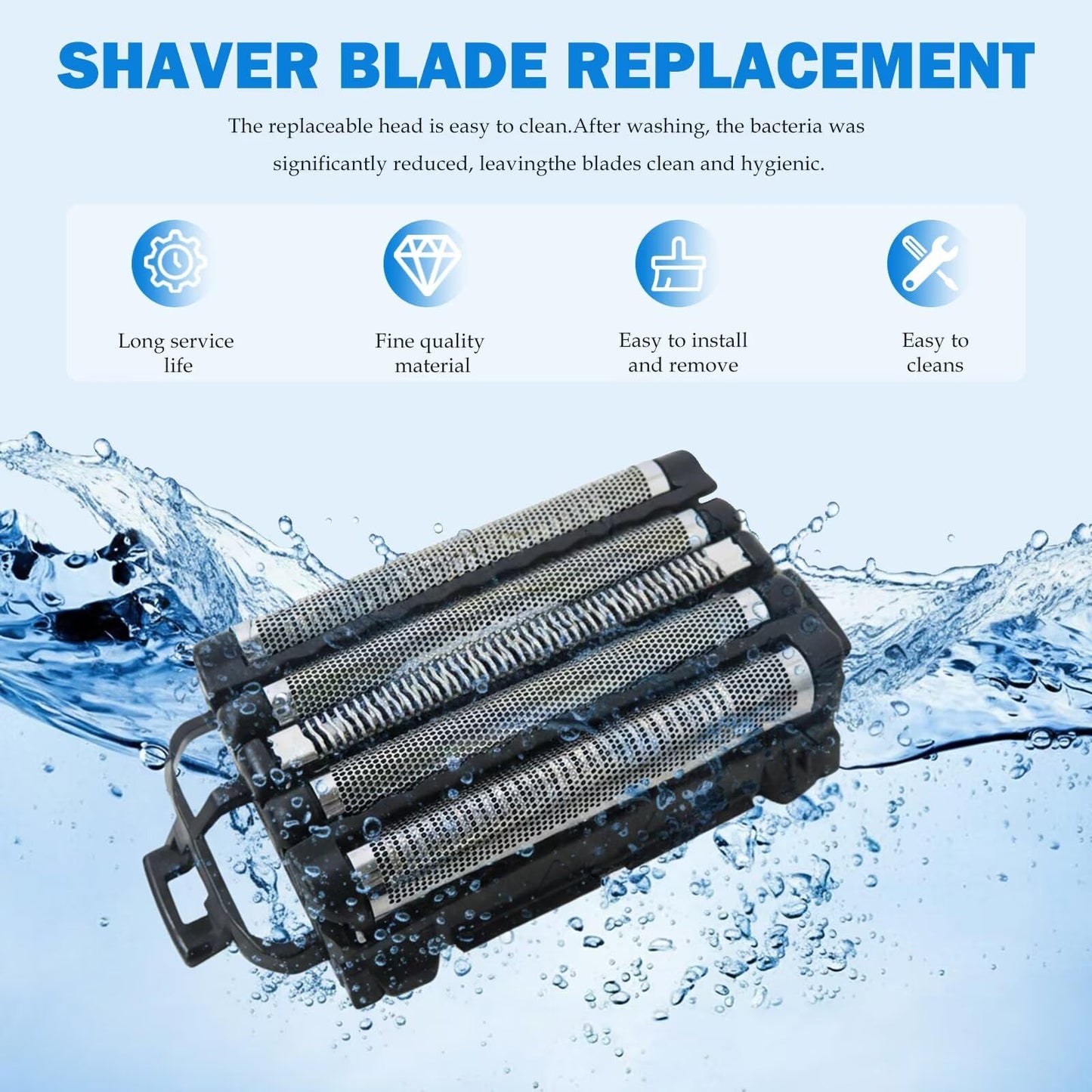 WELURE for Panasonic Shaver Replacement Outer Foil and Inner Blade Set WES9032P, Compatible with ARC5 5-Blade Shavers ES-LV97-K, ES-LV67-K, ES-LV95-S Beauty and Personal Care WELURE
