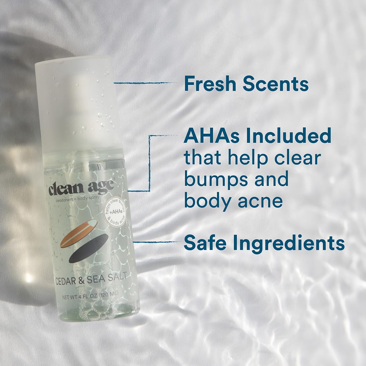 Clean Age - Aluminum Free Deodorant & Body Spray for Whole Body - Cedar 4oz - Clean Deodorant and Body Spray for Teen Boys and Girls - With AHA Fights Beauty and Personal Care CLEAN AGE