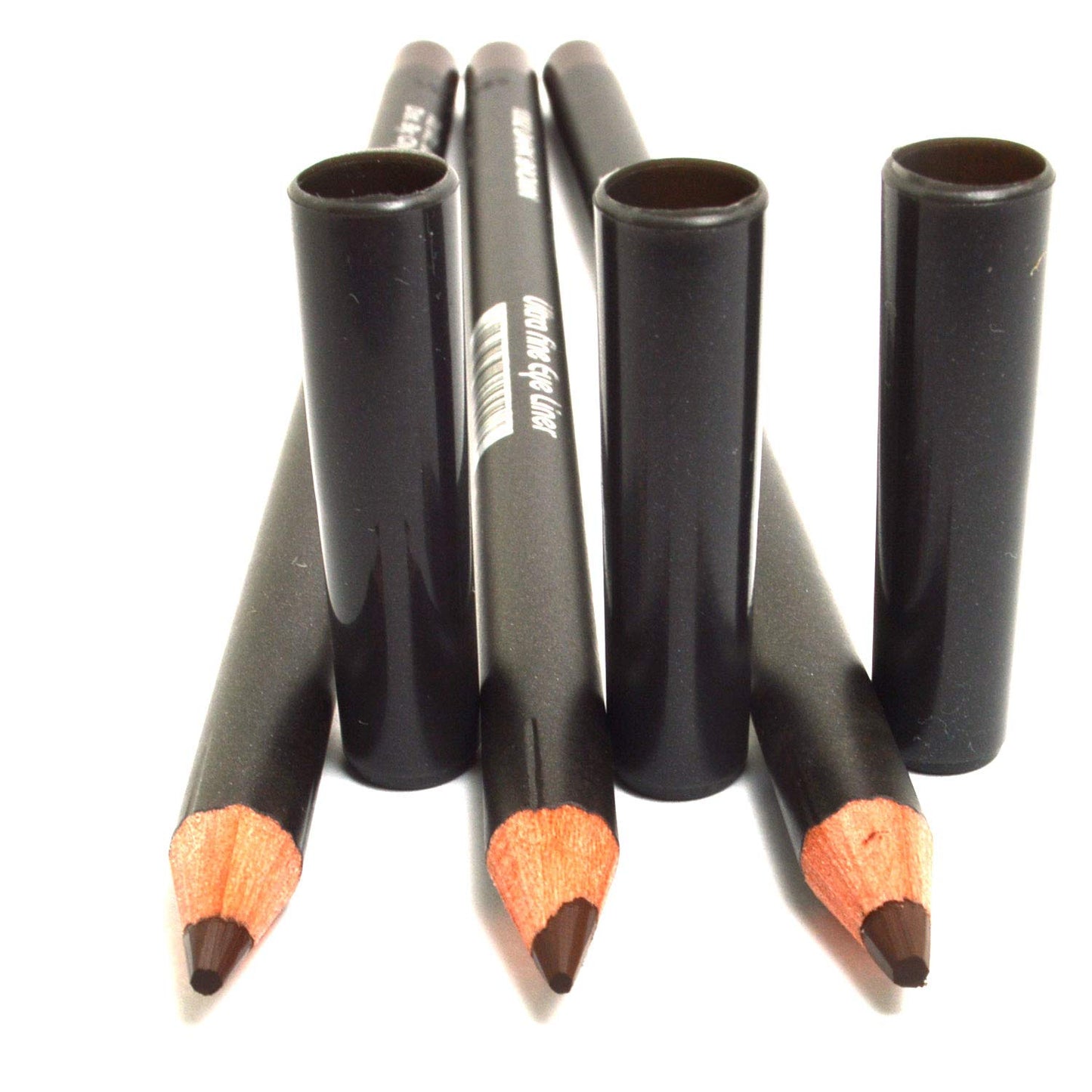3 Pcs x Italia Deluxe 1002 Dark Brown Ultra Fine Eye liner Pencil Eyeliner Set + Free ZipBag, Full Size Beauty & Personal Care Italia Deluxe