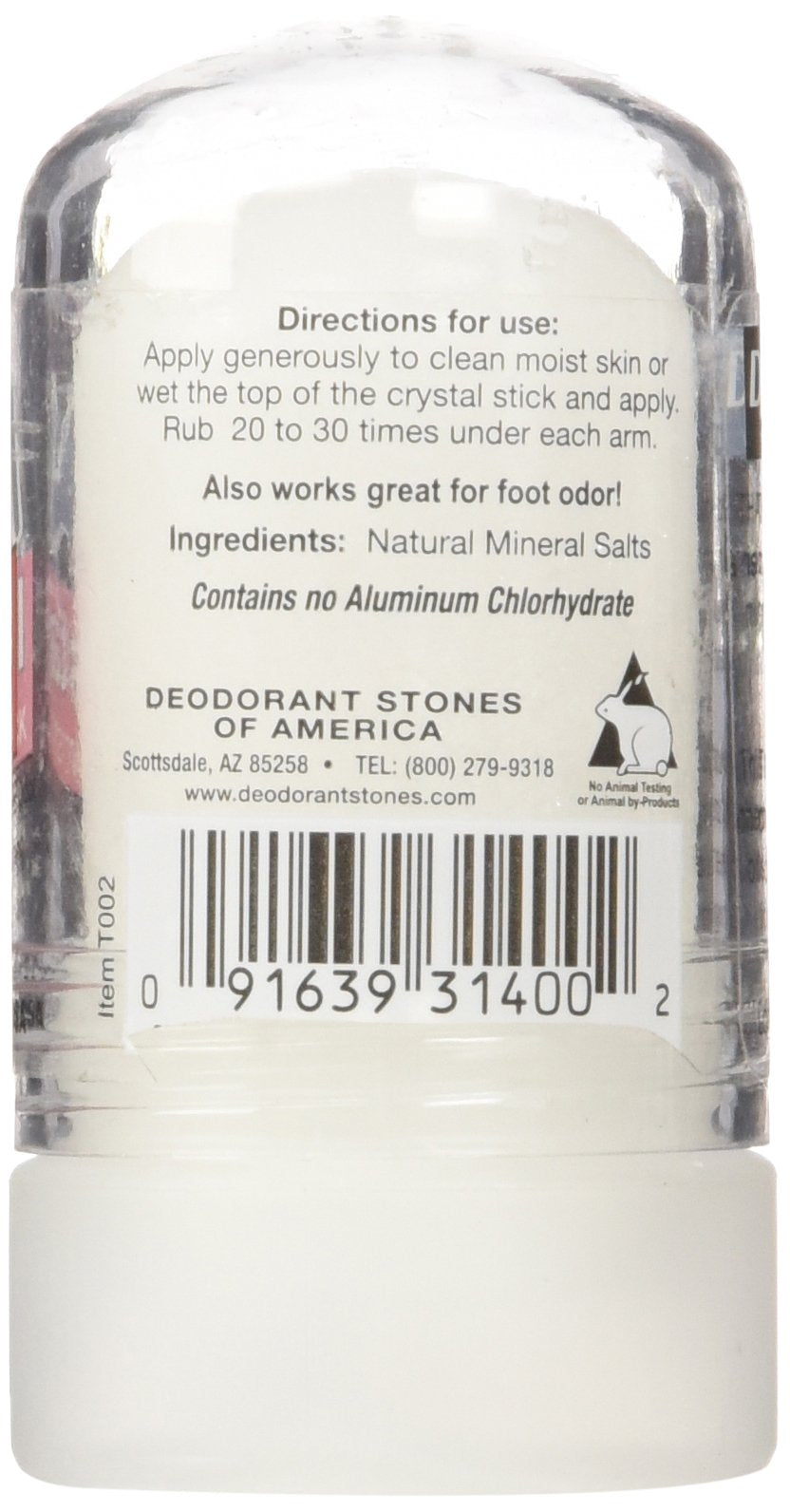 THAI 100% Natural Crystal Deodorant Stick, Mini Travel Size (2.125 Ounces) Beauty and Personal Care Thai Deodorant Stone