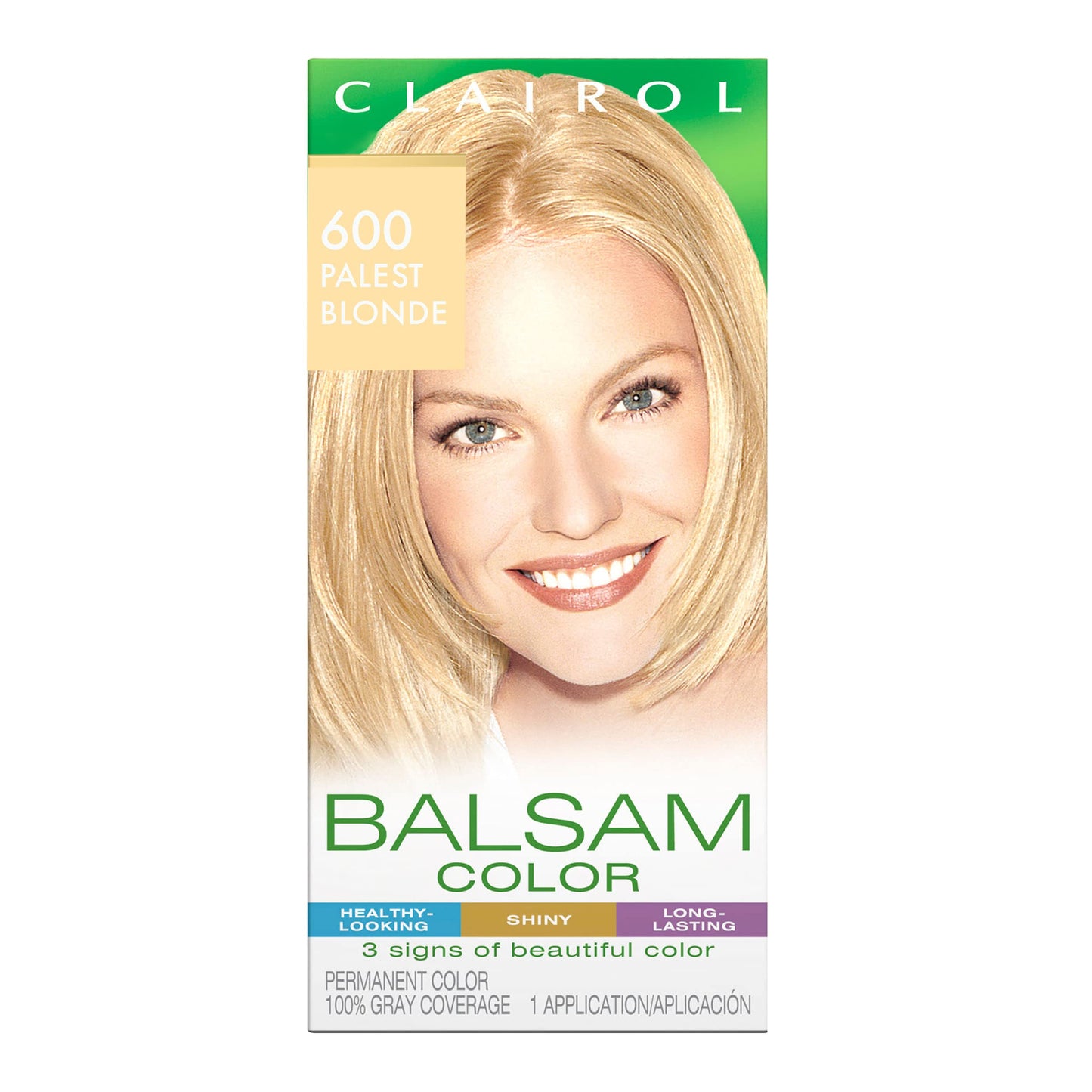 Clairol Balsam Permanent Hair Dye, 600 Palest Blonde Hair Color, Pack of 1 Beauty & Personal Care Clairol