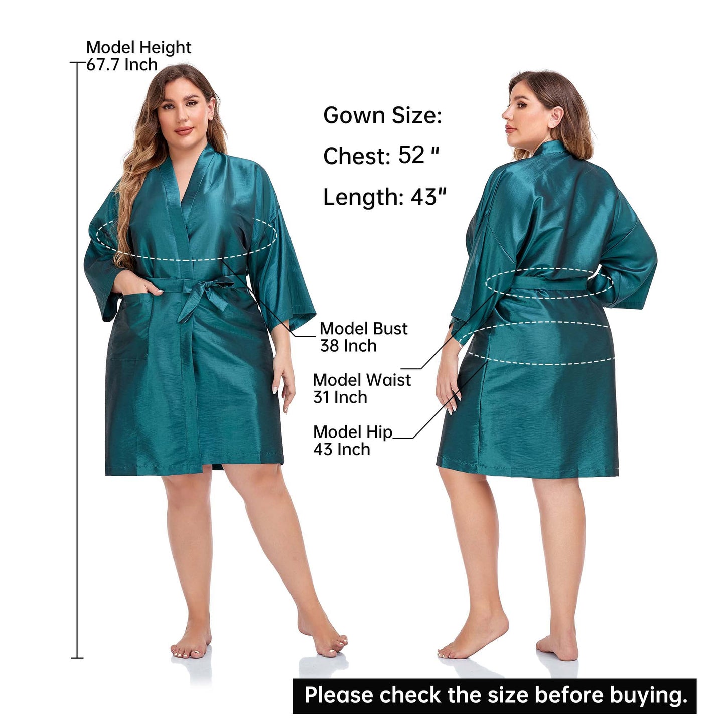 PERFEHAIR Salon Client Gown Robes Cape, Hair Salon Smock for Clients- Kimono Style-(Blue) Beauty & Personal Care PERFEHAIR