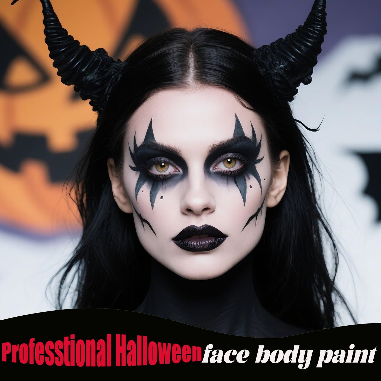 Black Face Body Paint,Water Based Cream Face Paint Halloween Makeup,Black Face Paint For Adult Carnival Cosplay Halloween SFX Skull Joker Zombie Beauty & Personal Care TUHPIBK