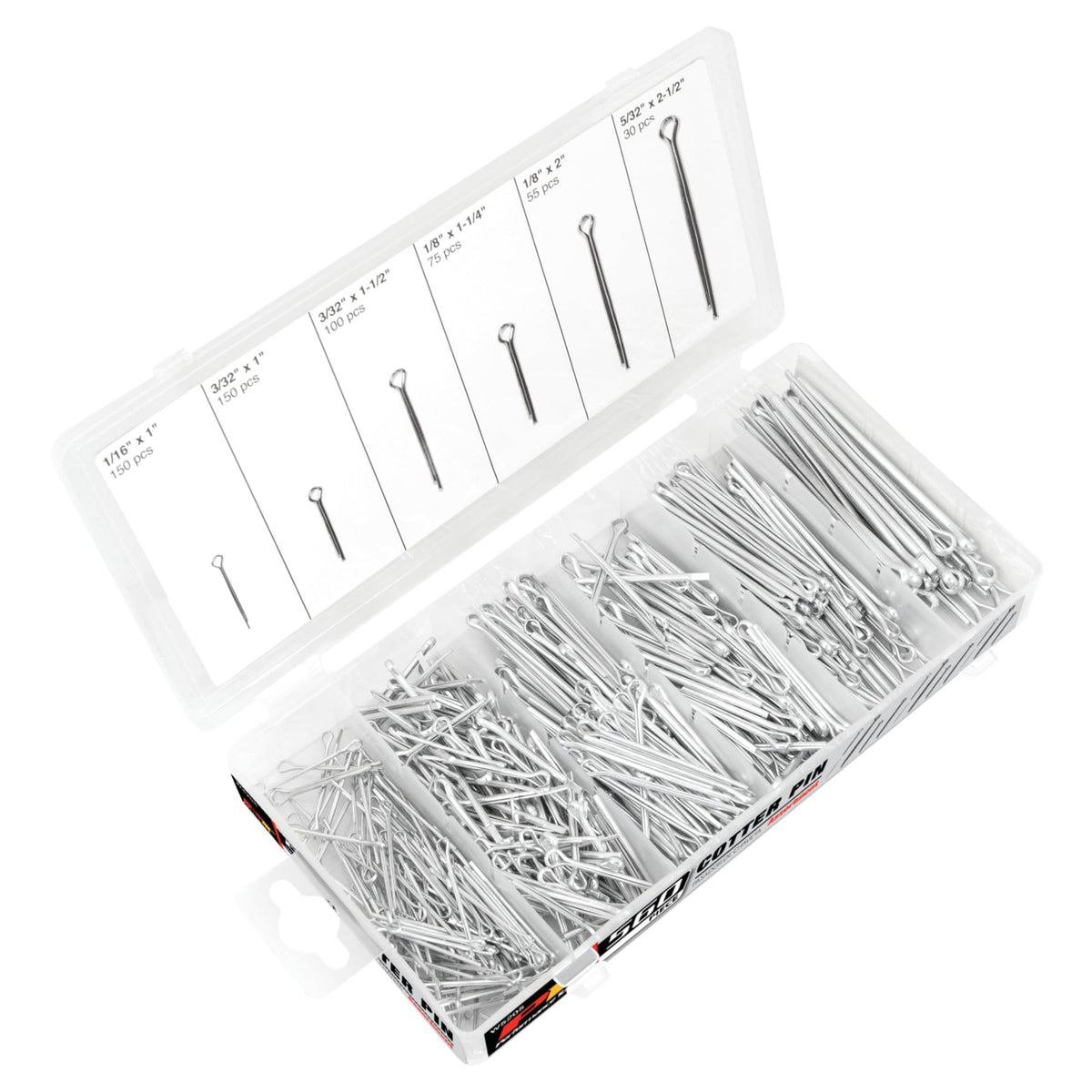 Performance Tool W5205 560-Piece Cotter Pin Assortment Kit
