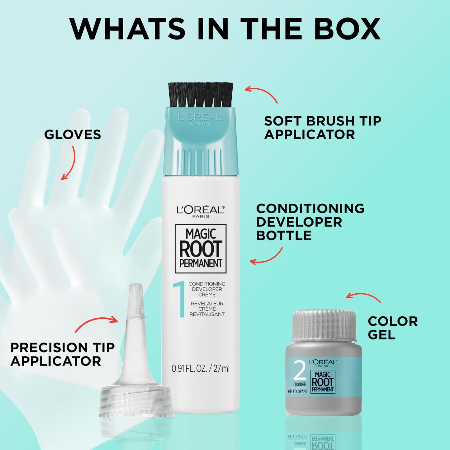 L'Oreal Paris Magic Root Permanent Hair Color Kit, 100% Gray Hair Coverage In Just 10 Minutes, Precision Brush Applicator for Seamless Application, 4 Beauty & Personal Care L'Oreal Paris