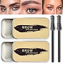 2 Pack Eyebrow Soap Kit, 4D Brows Gel Long Lasting Eyebrow Setting Gel Waterproof Eyebrow Makeup Balm Pomade Cosmetics (0.7 Ounce (Pack of 2)) Beauty & Personal Care Beauty Glazed