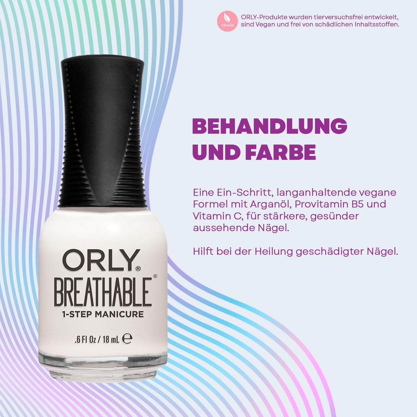 Orly Breathable Nail Color, White Tips, 0.6 Fluid Ounce Beauty & Personal Care Orly