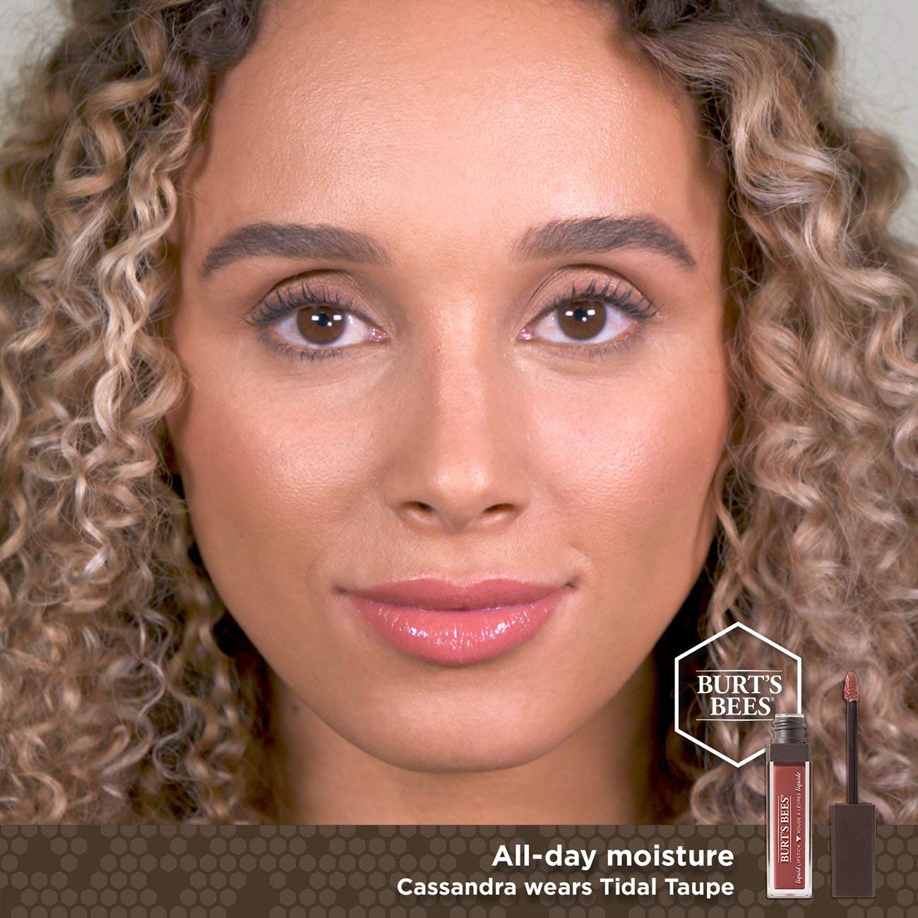 Burt's Bees 100% Natural Glossy Liquid Lipstick, Tidal Taupe, 1 Tube Beauty & Personal Care Burt's Bees