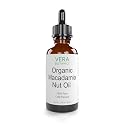 Vera Botanics ORGANIC MACADAMIA NUT OIL 100% Pure & Natural, Unrefined, Cold-Pressed For Face, Dry Skin, Nails, Lips, Body & Hair - Reduce Hair Beauty & Personal Care Vera Botanics