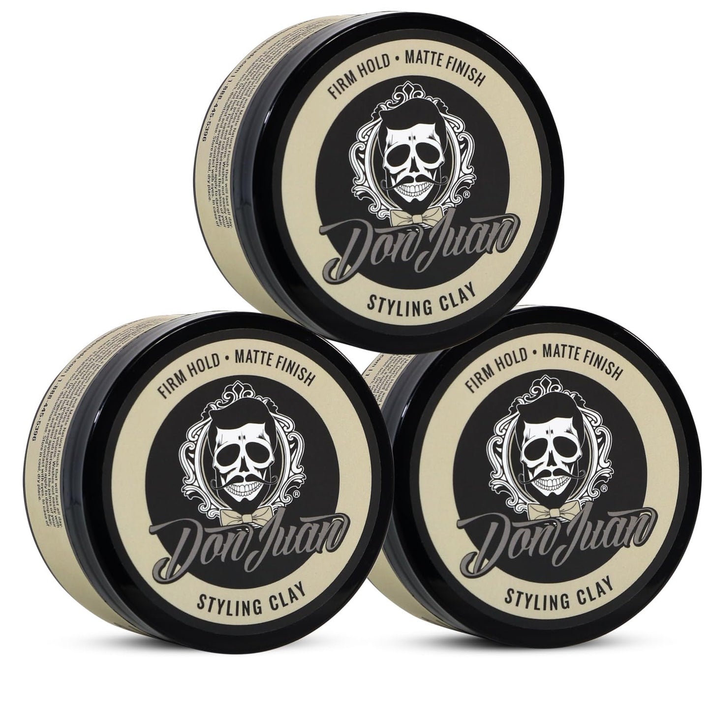 Don Juan Handcrafted Styling Clay Pomade | Medium Hold | Matte Natural Finish | Water Based | Summer Breeze Scent, 4oz Pack of 3 Beauty & Personal Care Don Juan