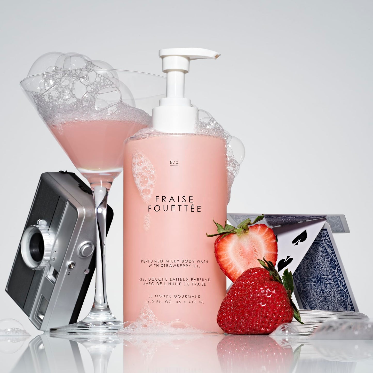 Le Monde Gourmand Fraise Fouettée Perfumed Milky Body Wash - 14 fl oz (414 ml) - Vanilla, Strawberry, Sugar Notes Beauty & Personal Care Le Monde Gourmand