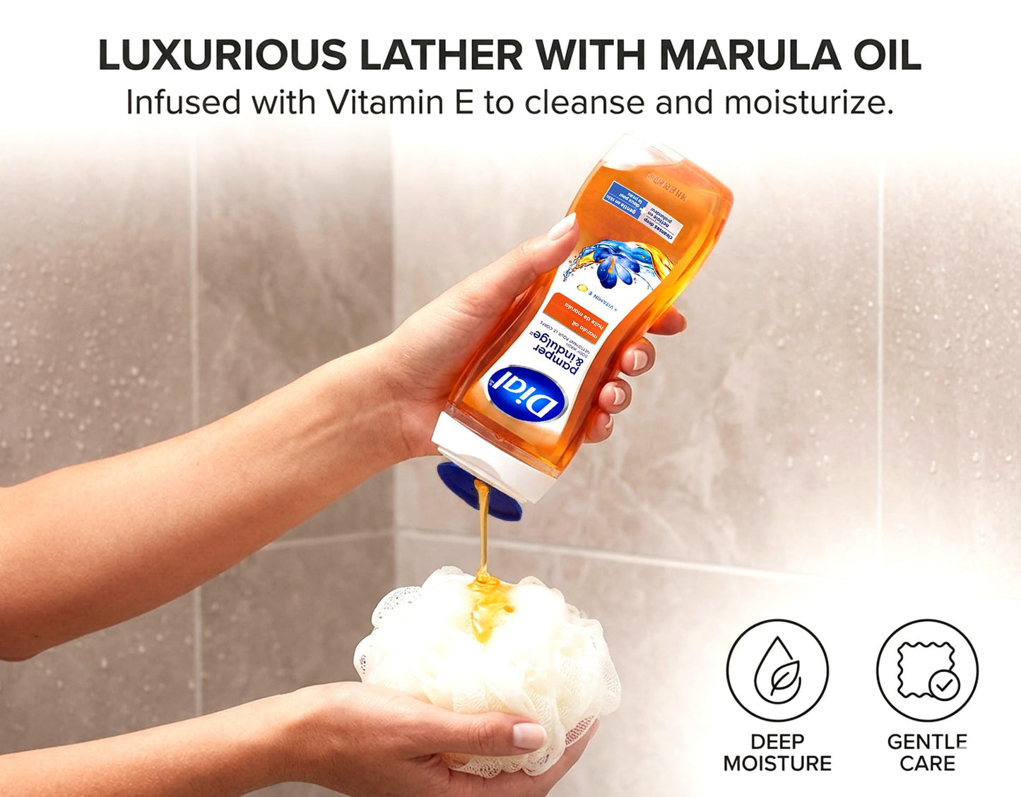Dial Pamper & Indulge Body Wash with Marula Oil and Vitamin E, 16 fl oz (Pack of 3) Beauty & Personal Care Dial