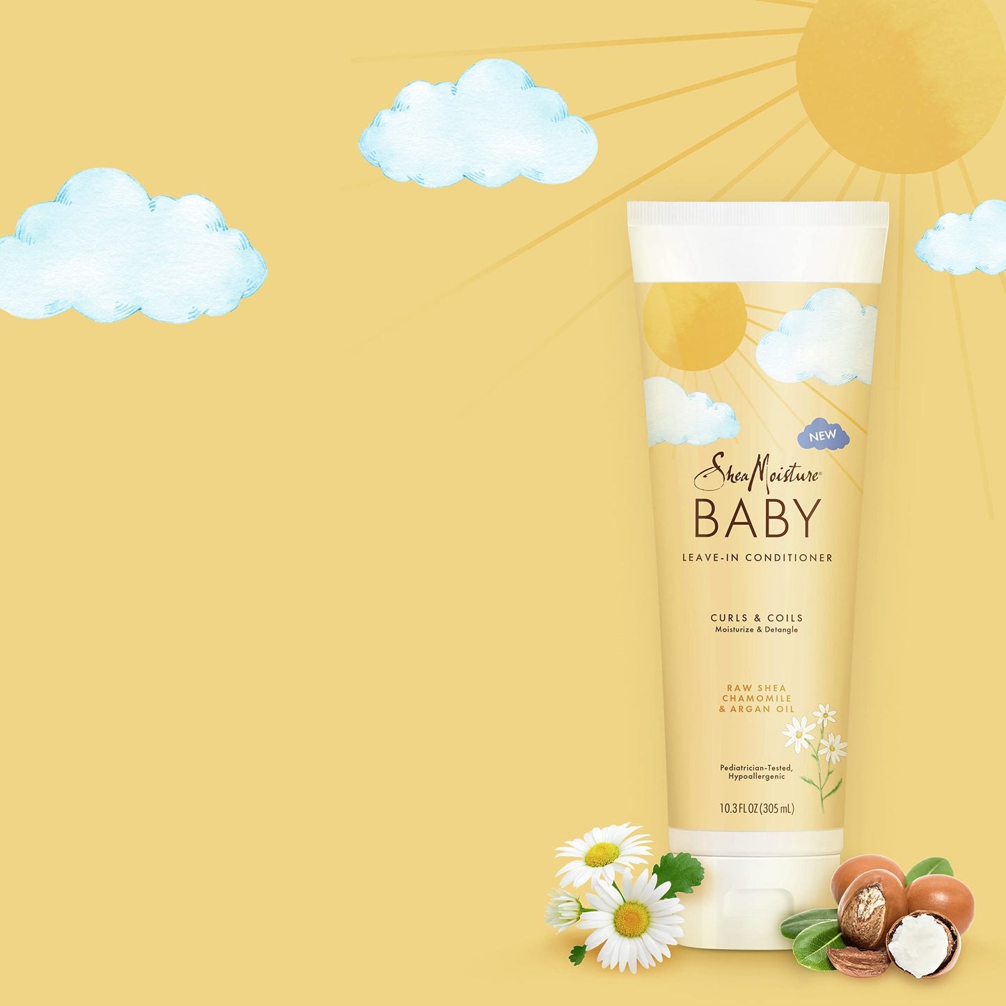 SheaMoisture Baby Leave-In Conditioner for Curly Hair Raw Shea, Chamomile and Argan Oil Moisturizes and Helps Detangle Delicate Curls and Coils Beauty & Personal Care SheaMoisture