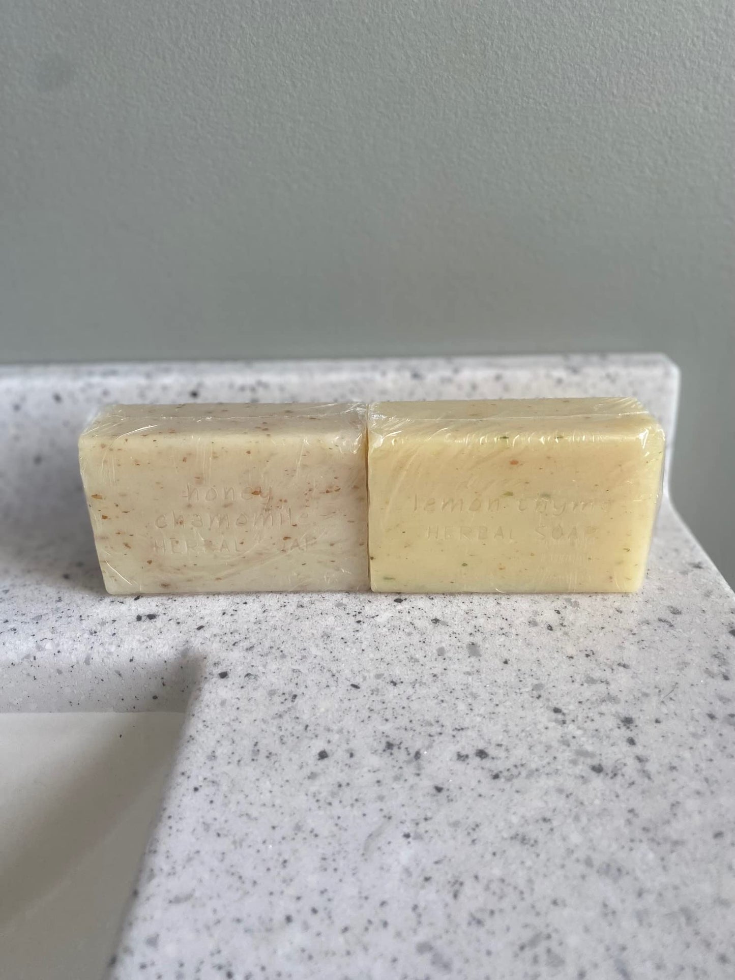 Greenwich Bay Trading- 2 Pack Honey Chamomile & Lemon Thyme Herbal Soaps- Enriched with Shea Butter, Virgin Olive Oil and Infused with Fresh Botanical Beauty & Personal Care Greenwich Bay
