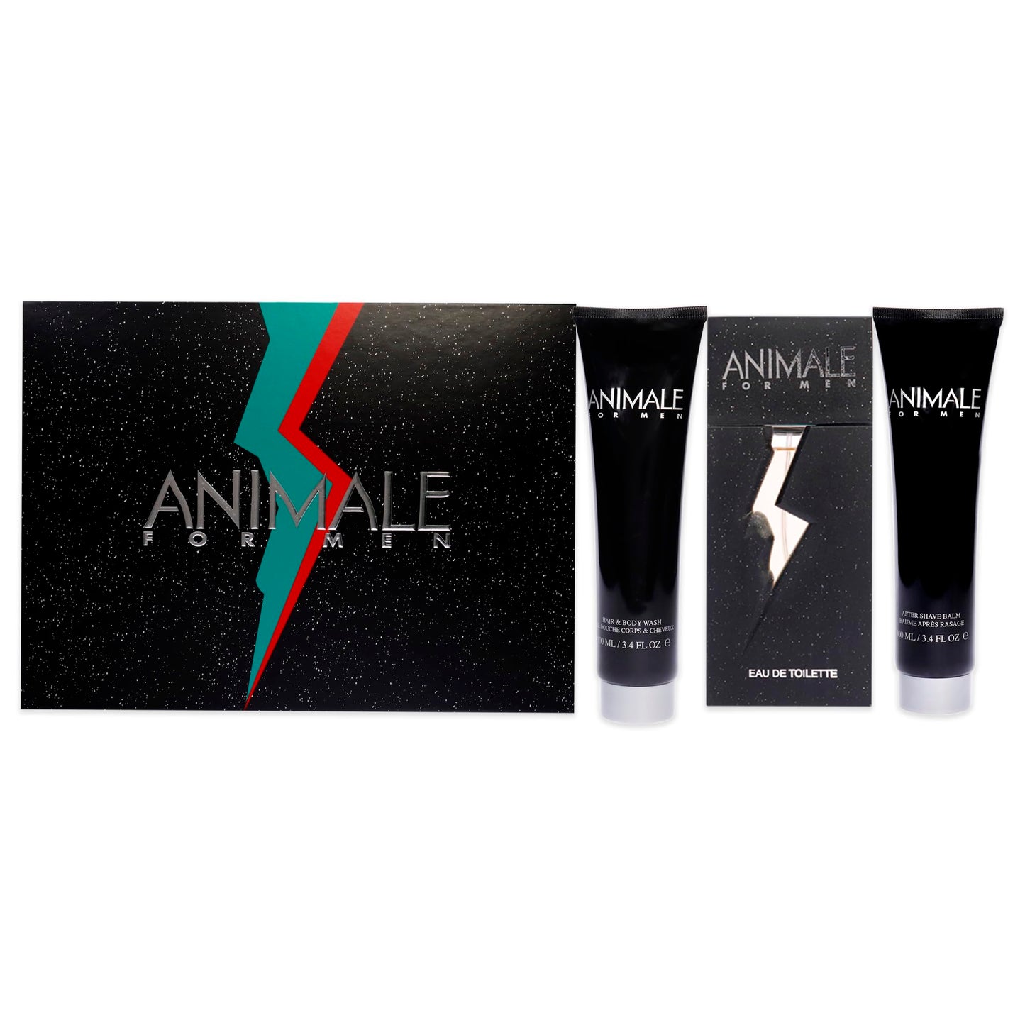 Animale By Animale Parfums For Men. Set-edt Spray 3.3 oz & Aftershave Balm 3.4 oz & Body Wash 3.4 oz Beauty & Personal Care Animal