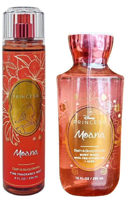 Bath and Body Works Moana Shower Gel and Fragrance Mist Set - Full Size - Princess Collection Beauty and Personal Care Bath & Body Works