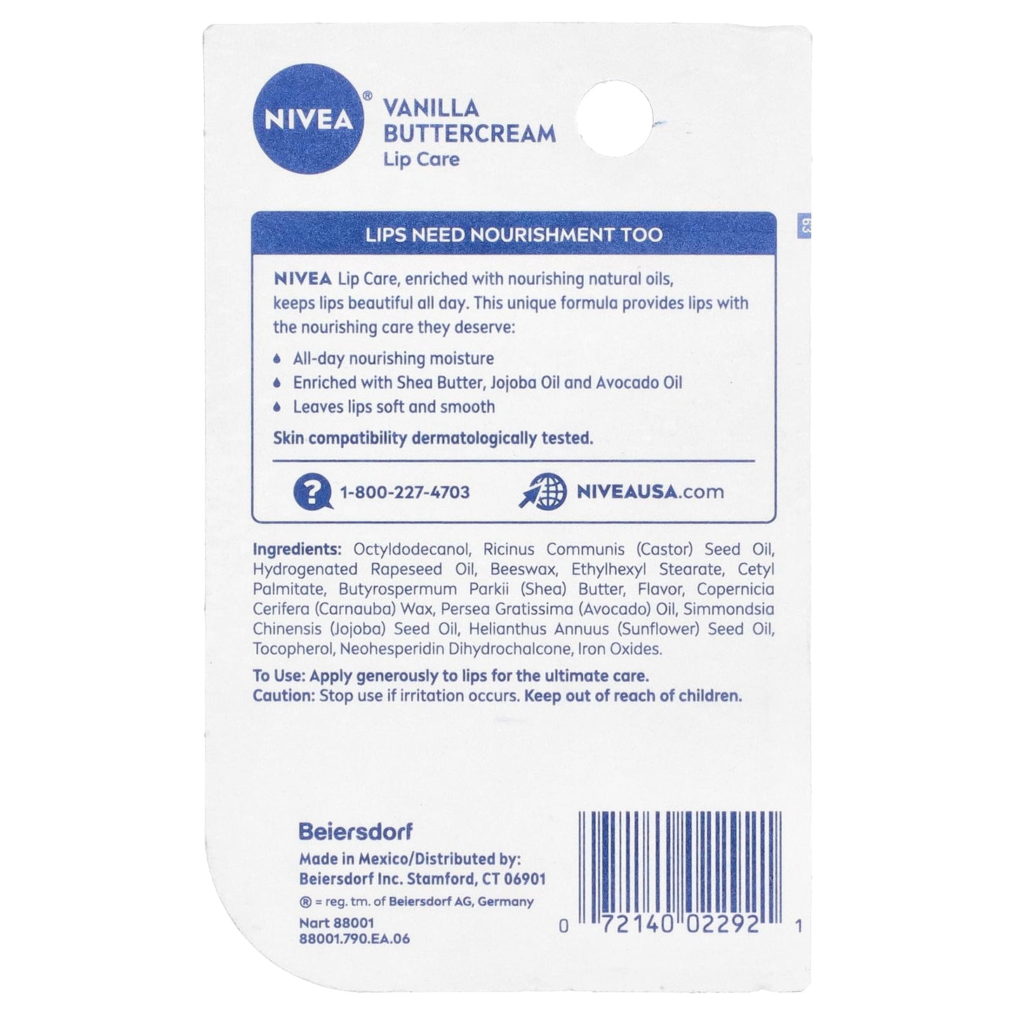 Nivea Lip Balm - Vanilla Buttercream - 0.17oz, 0.17 Oz Beauty & Personal Care NIVEA