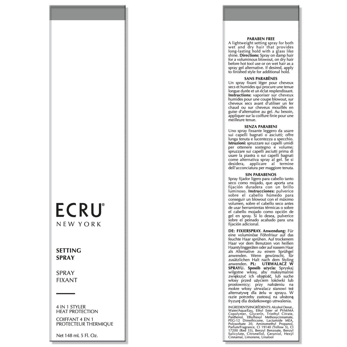ECRU New York Setting Spray, Hair Setting Spray, Heat Protectant for Hair, Frizz Control Heat Protectant, 5oz Beauty & Personal Care Ecru New York