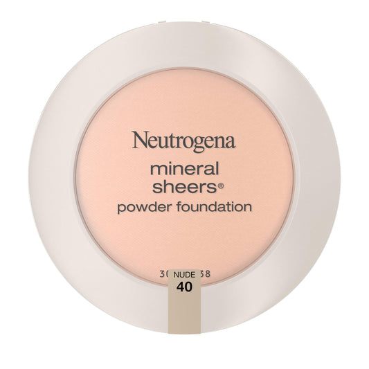 Neutrogena Mineral Sheers Compact Powder Foundation, Lightweight & Oil-Free Mineral Foundation, Fragrance-Free, Nude 40, .34 oz, 2 Pack Beauty & Personal Care Neutrogena