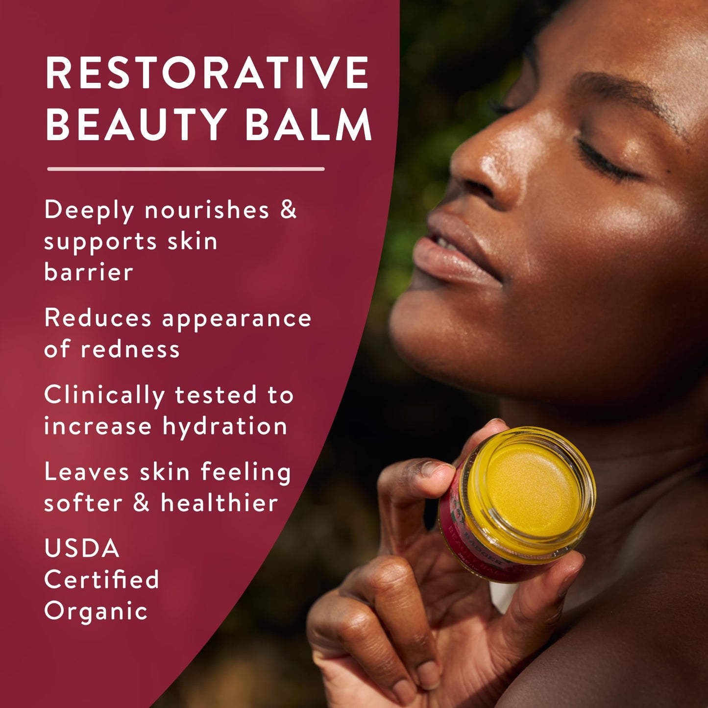 Badger Rose Beauty Balm, 100% Organic Nourishing Treatment For Face, Neck & Hands w/Pure Rose Essential Oil, Intensive Long Lasting Face Moisturizer Beauty & Personal Care Badger