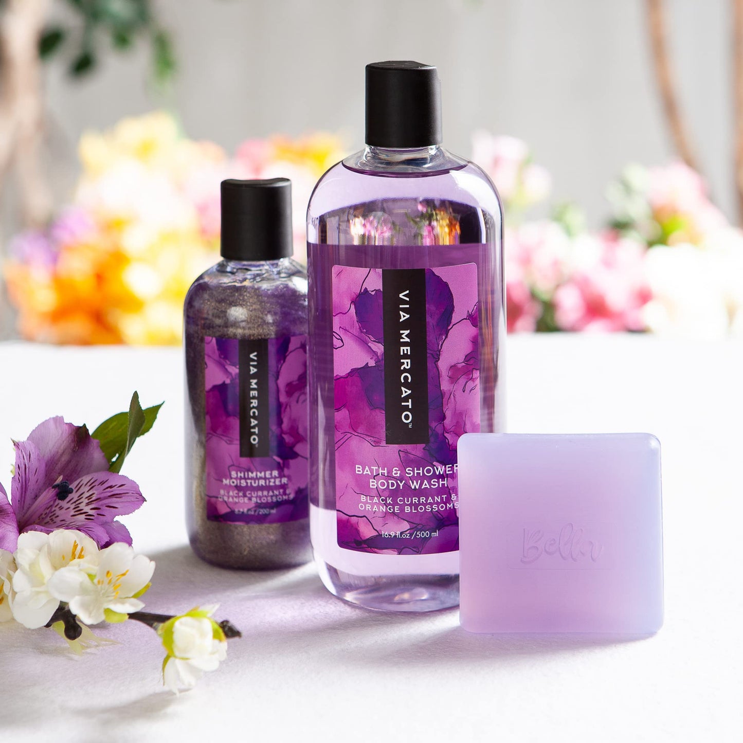 Via Mercato Bella Collection, Hydrates & Invigorates, Shower Gel, 500 ML, No. 3 - Black Currant & Orange Blossoms Beauty & Personal Care Via Mercato