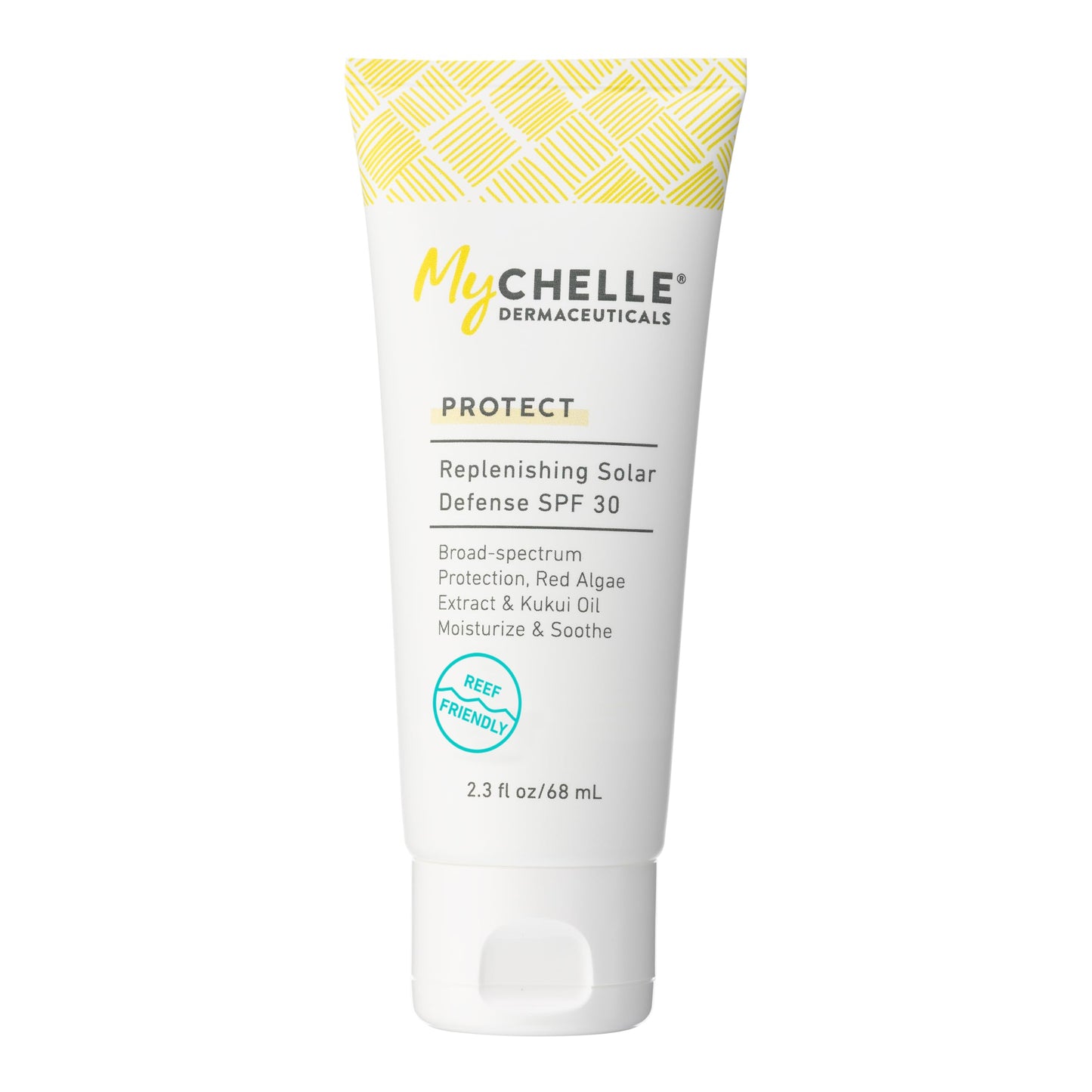 MyCHELLE Dermaceuticals Solar Defense SPF 30 (2.3 Fl Oz) - Moisturizing Reef Safe Sunscreen with Red Algae Extract and Kukui Oil - Travel Size Zinc Beauty & Personal Care MyChelle Dermaceuticals