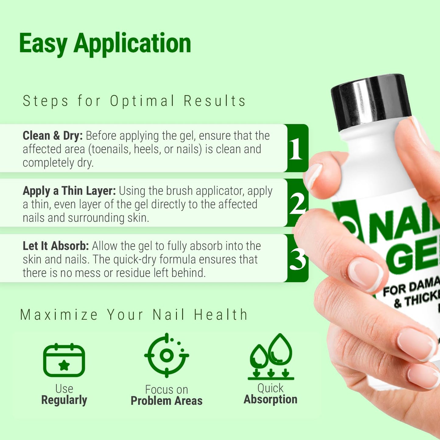 Urea Nail Gel - Softens Cracked Heel Calluses & Thick Toenails - Repairs Damaged, Yellow, Discolored Nails - Highly Effective & Quick-Dry Fingernails Beauty & Personal Care Scientific Solutions Global