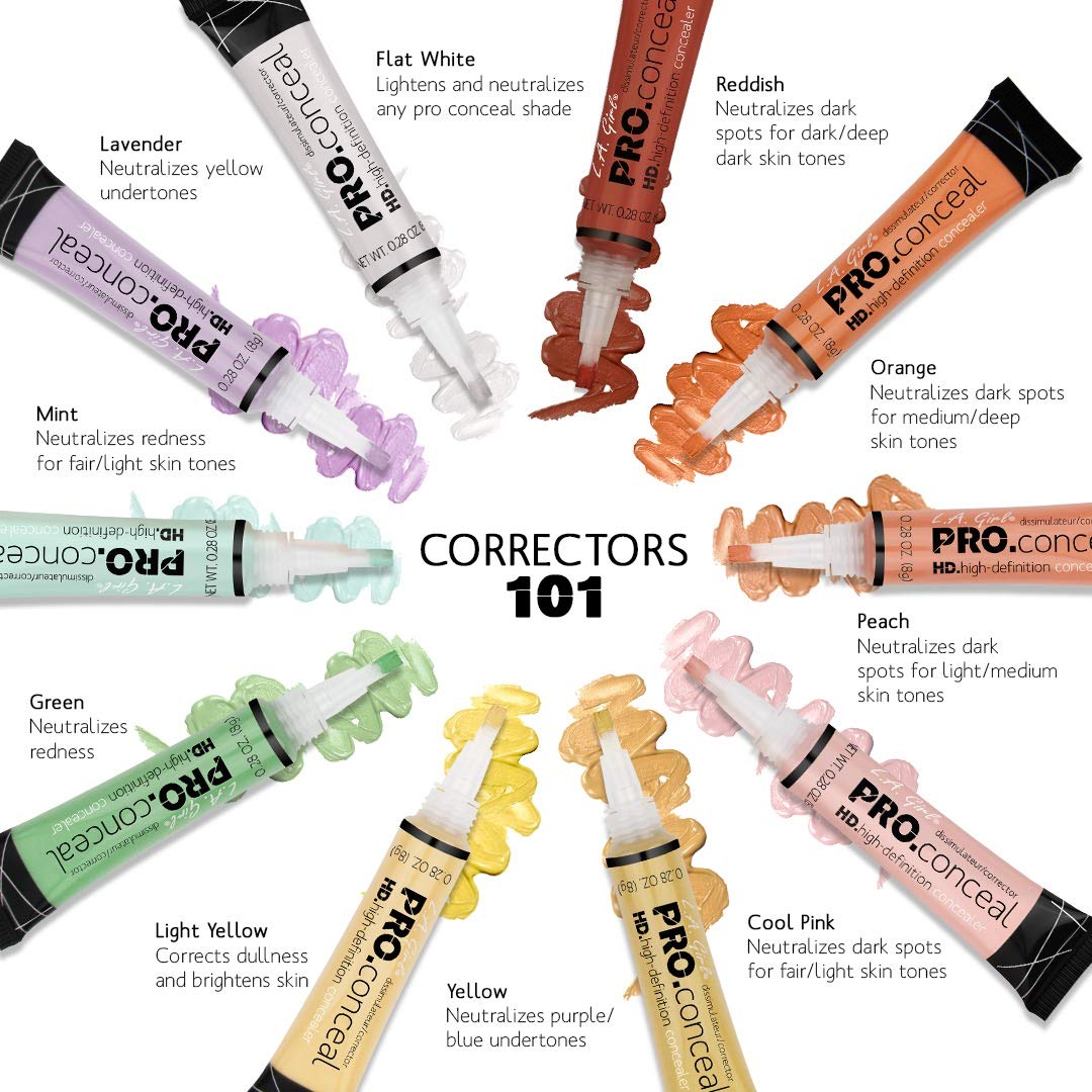 L.A. Girl Pro Conceal HD Concealer, Yellow Corrector, 0.28 Ounce Beauty & Personal Care L.A. Girl