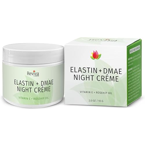 Reviva Labs Elastin and DMAE Cream - Firming Night Cream for Face, Neck, and Throat Area - Facial Moisturizer for Women, Tightening and Lifting Cream Beauty & Personal Care Reviva Labs