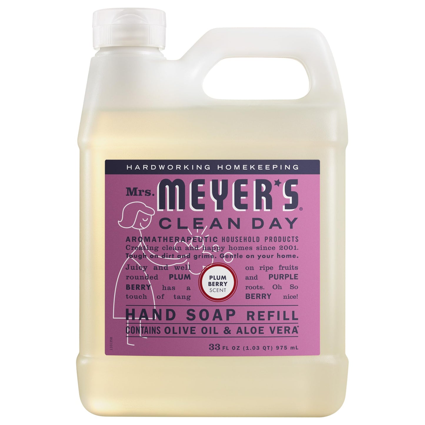 Mrs. MEYER'S CLEAN DAY Hand Soap Refill, Plum Berry Scent, 33 Fl Oz Bottle Beauty & Personal Care Mrs. MEYER'S