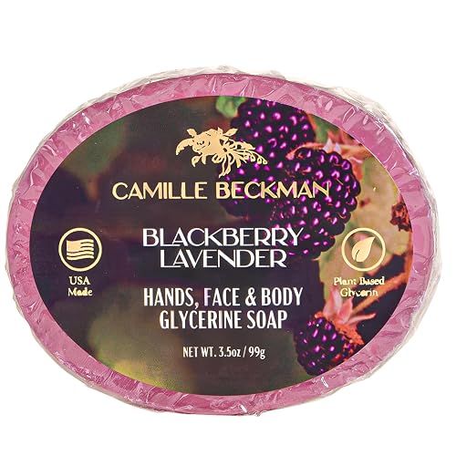 Camille Beckman Blackberry Lavender Glycerine Bar Soap for Hands, Face and Body, 3.5 Ounce Beauty & Personal Care Camille Beckman