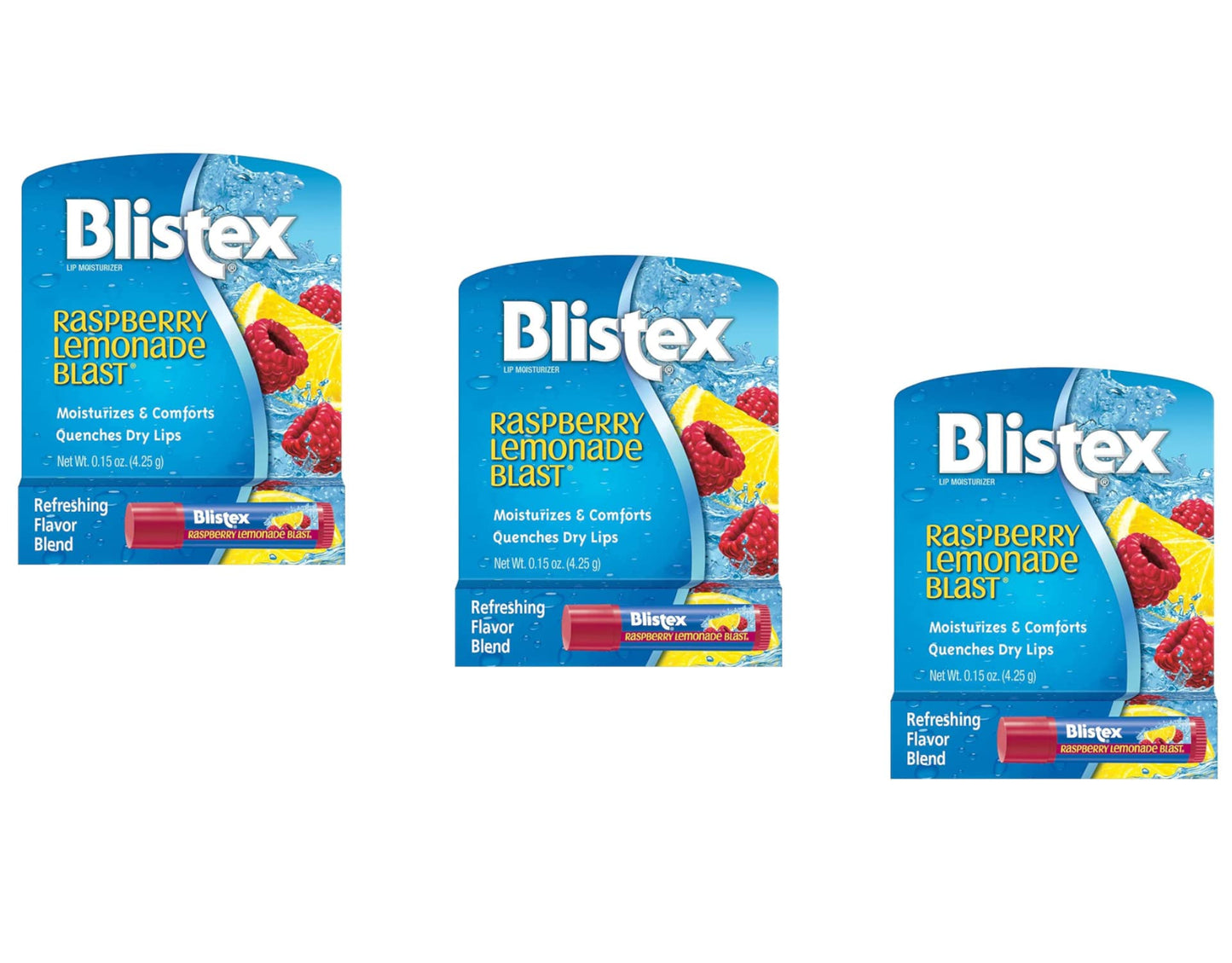 Blistex Lip Protectant (Raspberry Lemonade Blast) (0.15 oz) (3 Pack) Beauty and Personal Care Blistex