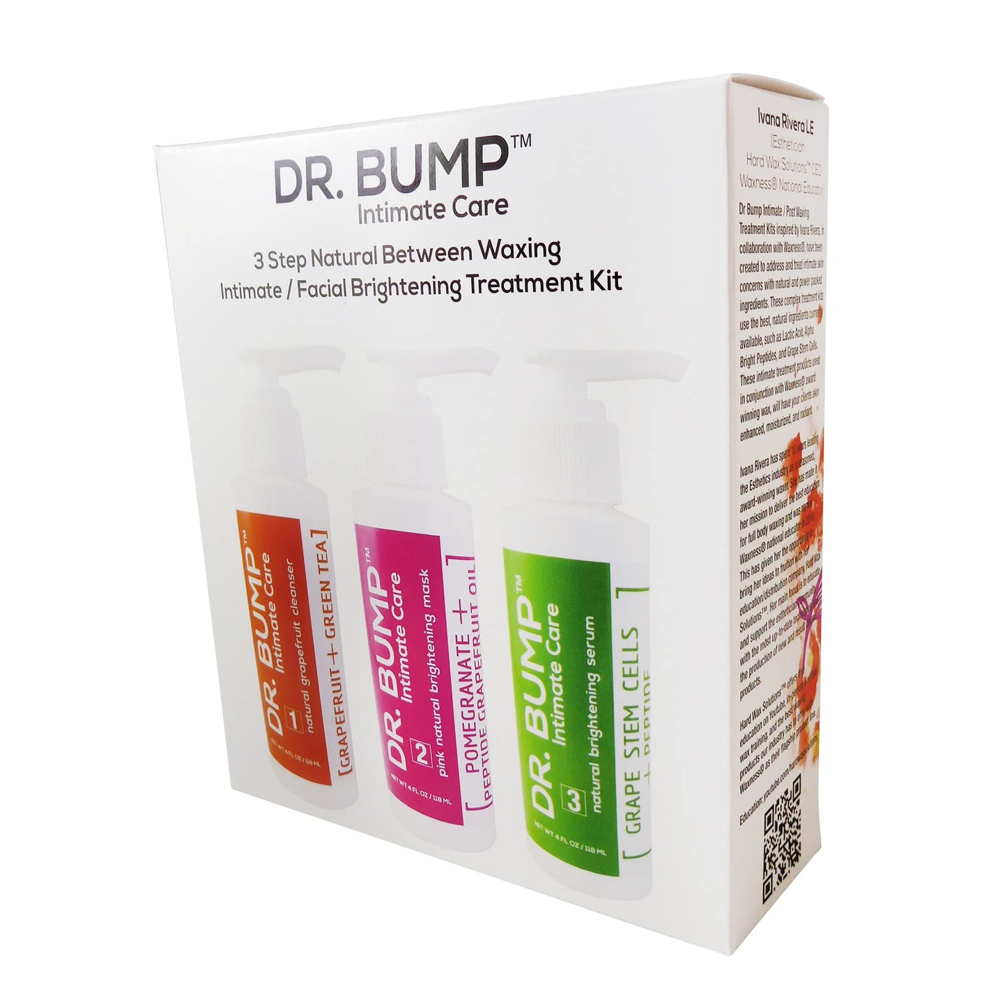Waxness Dr. Bump Intimate Care 3-Step Between Waxing Treatment Kit Cleanser Mask Serum 3 x 4 fl oz (118 ml) - Professional Skin Care - Made in USA Beauty and Personal Care Dr. Bump