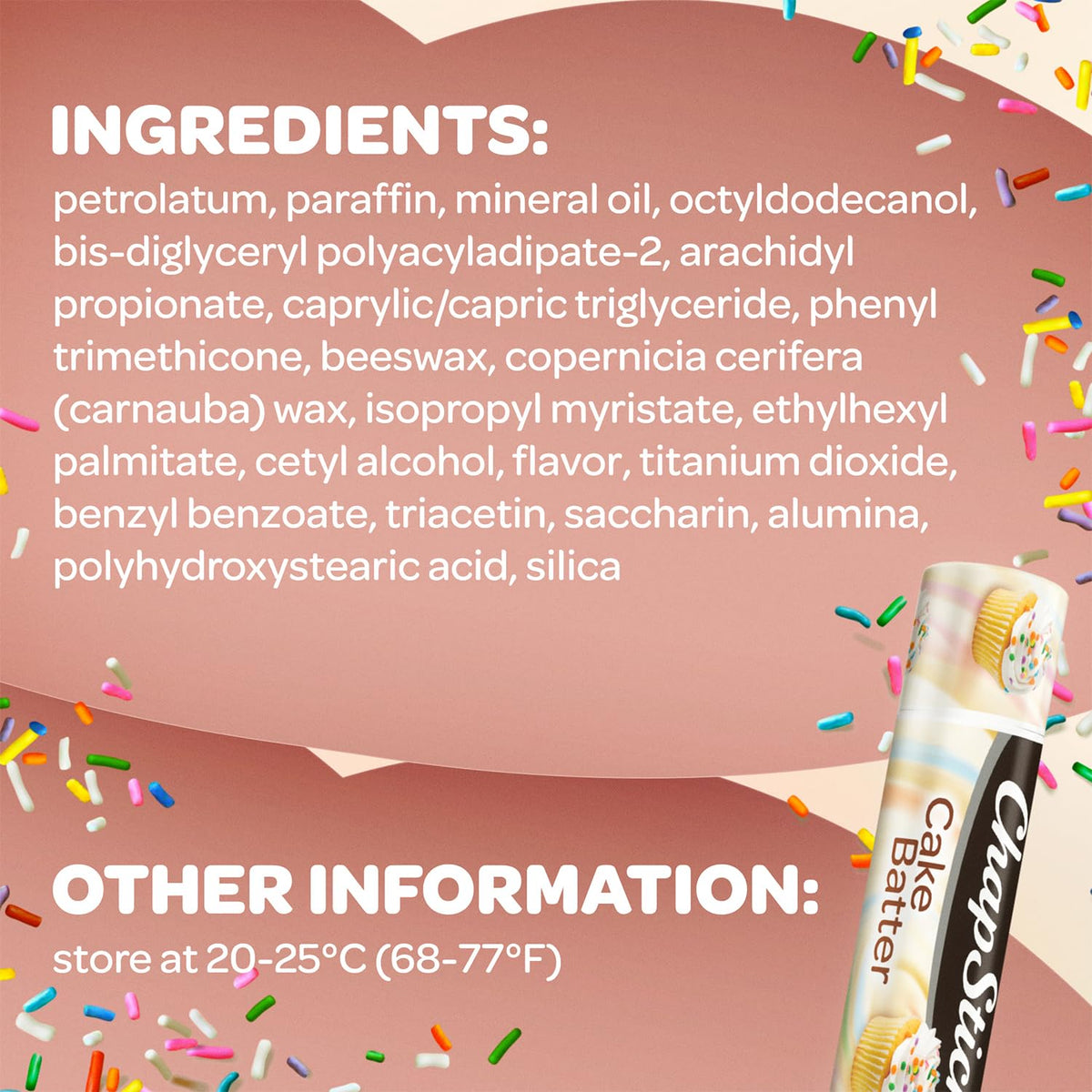ChapStick Bulk Lip Balm, Cake Batter, 12-Pack - Delicious & Sweet Lip Moisturizer for Dry Lips, Birthday Gifts, Stocking Stuffers, 0.15 Beauty & Personal Care ChapStick