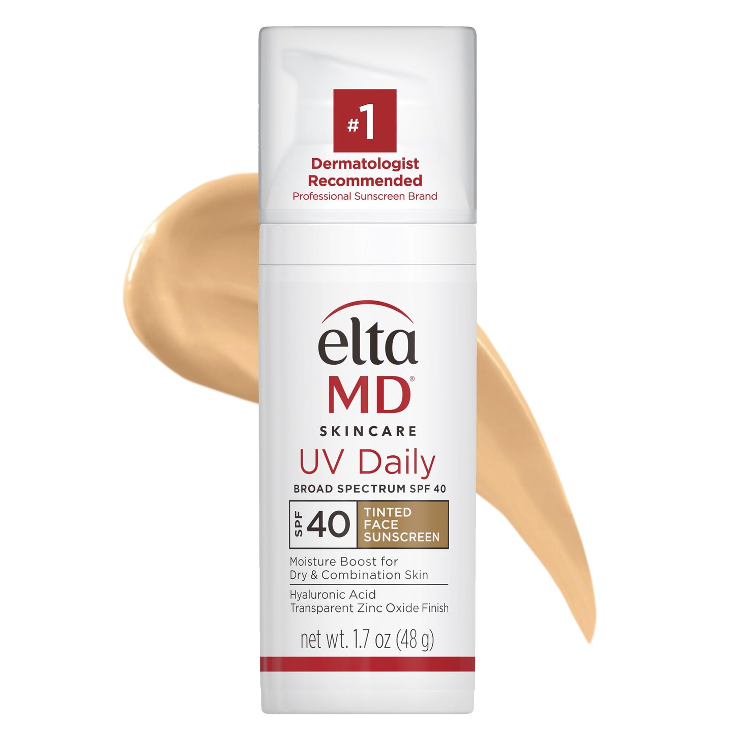 EltaMD UV Daily Tinted SPF 40 Face Sunscreen Moisturizer with Zinc Oxide, Tinted Daily Face Moisturizer with SPF, Sunscreen for Dry Skin,1.7 oz Pump Beauty & Personal Care EltaMD