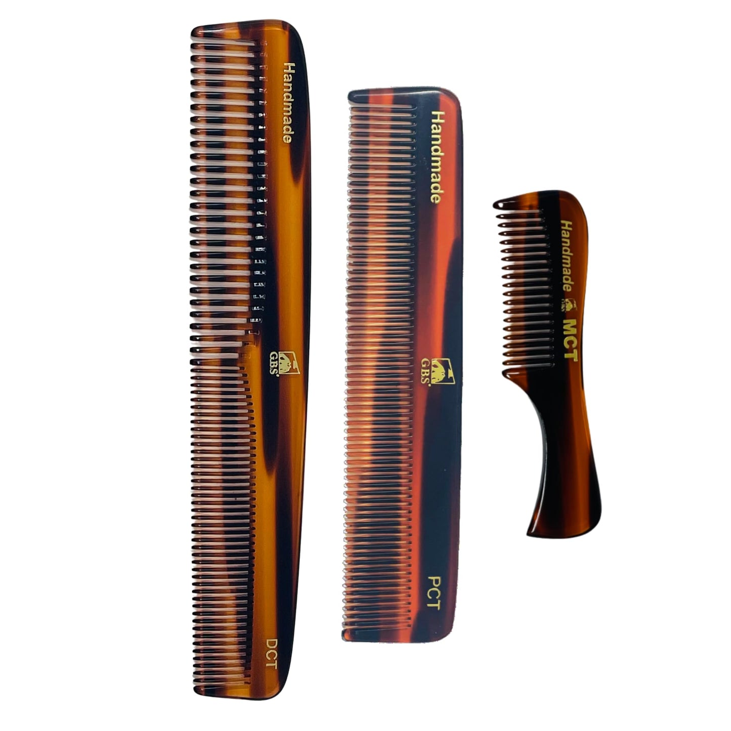 G.B.S Handmade Men and Women Comb Set- Pack of 3, Unbreakable Fine Toothed Mustache,Eyebrow Pocket Comb- Portable Pocket Size for Styling Beard & Hair Beauty and Personal Care G.B.S