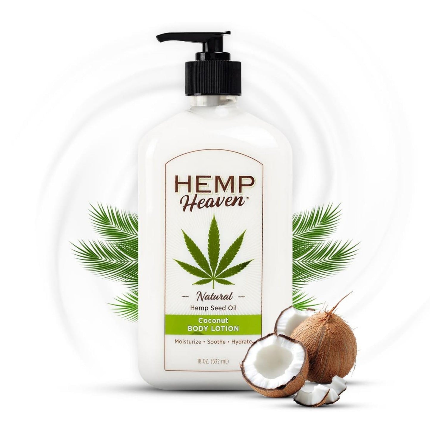 Hemp Heaven Hemp Lotion - Natural Hemp Seed Oil, Paraben-Free, 18 oz, Made in USA, Nourishing for Men & Women, EWG Verified, Anti-Aging (Coconut) Beauty & Personal Care Hemp Heaven