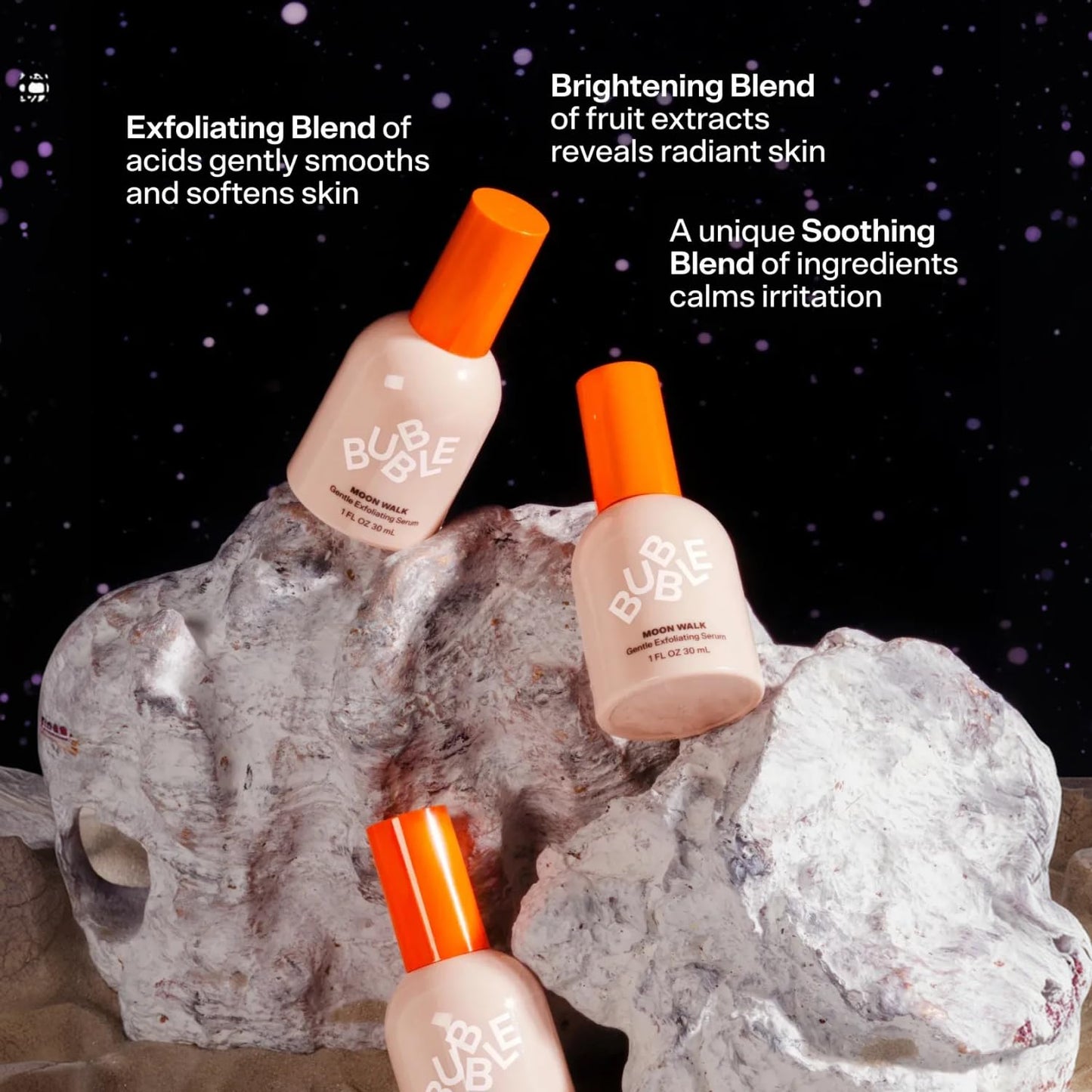 Bubble Skincare Moon Walk Exfoliating Face Serum - Gentle Facial Exfoliator & Pore Minimizer - Helps to Even Skin Tone & Reveal a Glowing Complexion Beauty & Personal Care Bubble Skincare